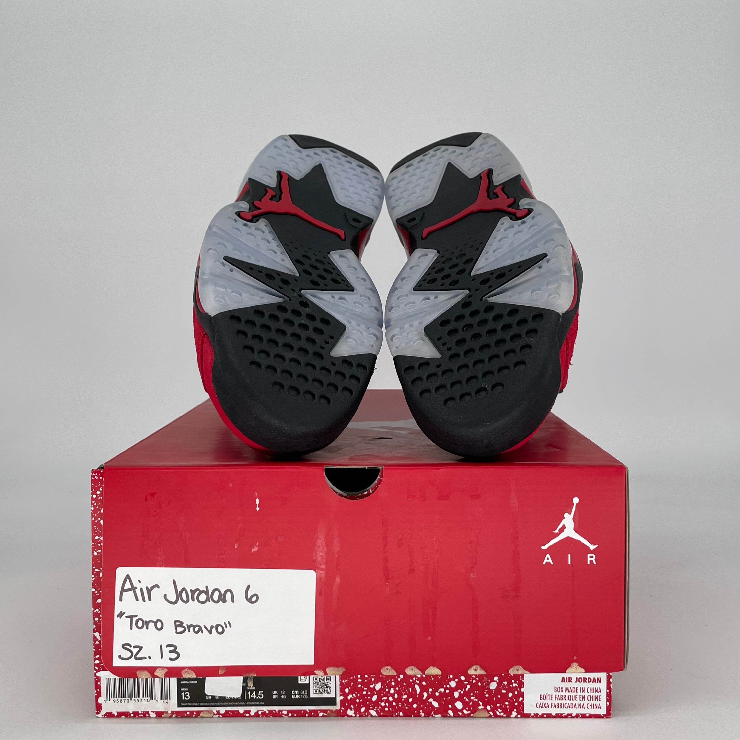 AIR JORDAN 6 TORO BRAVO CT8529-600 SIZE 13/14.5W