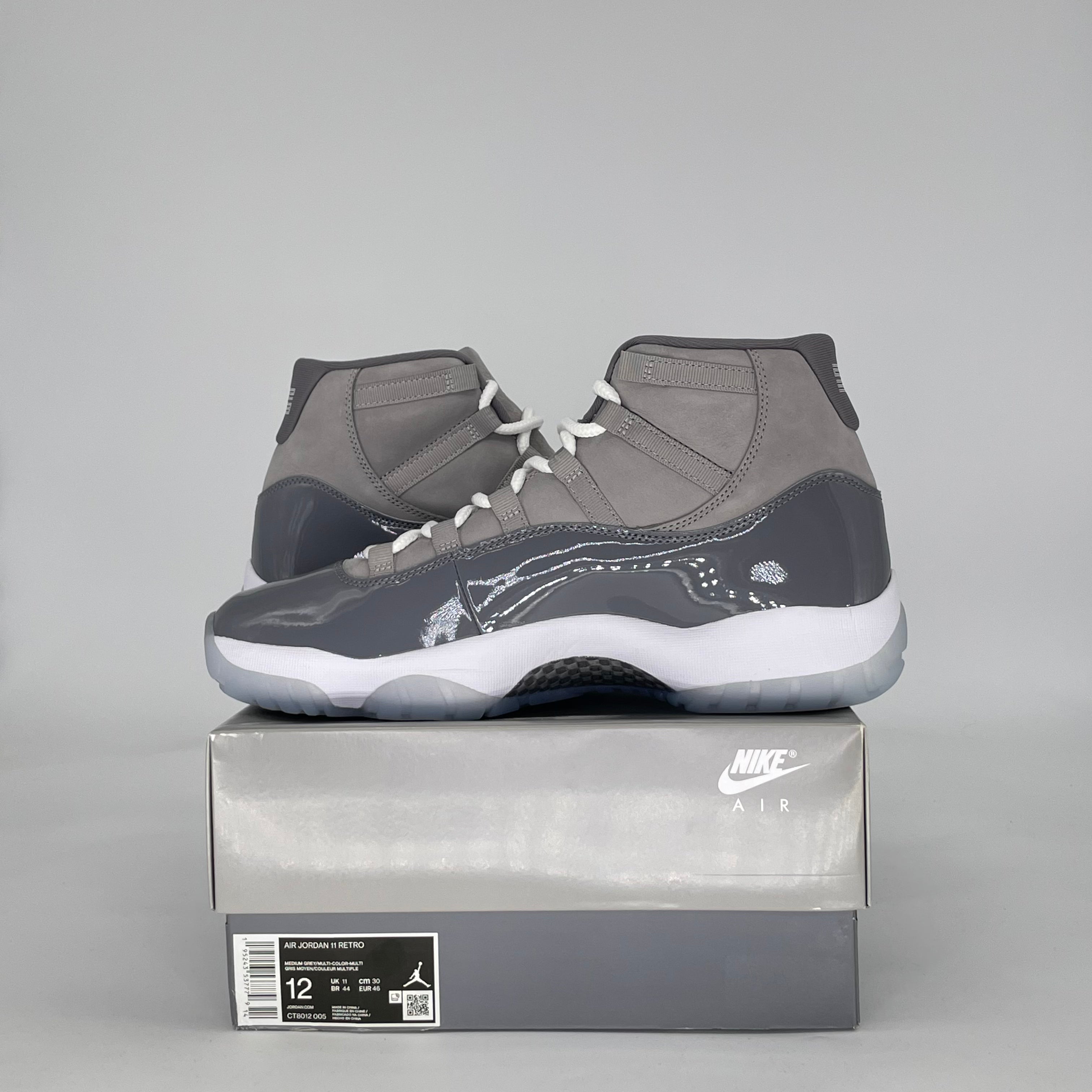 AIR JORDAN 11 COOL GREY (2021) CT8012-005 SIZE 12/13.5W