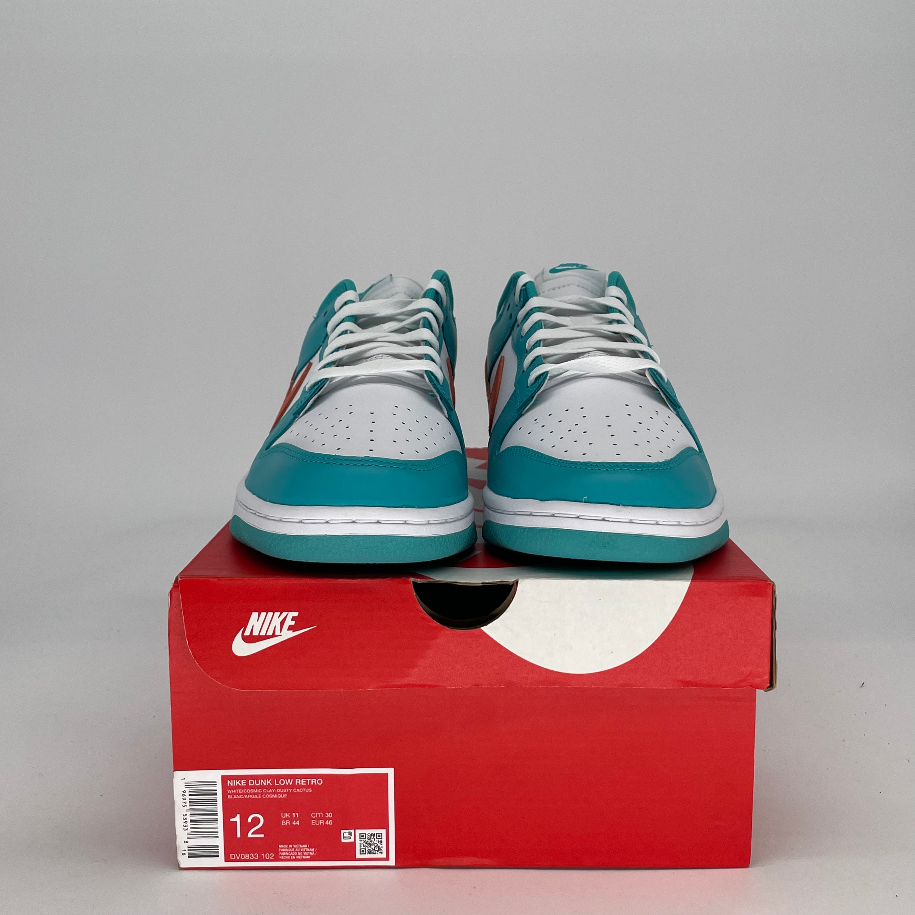 NIKE DUNK LOW MIAMI DOLPHINS DV0833-102 SIZE 12/13.5W