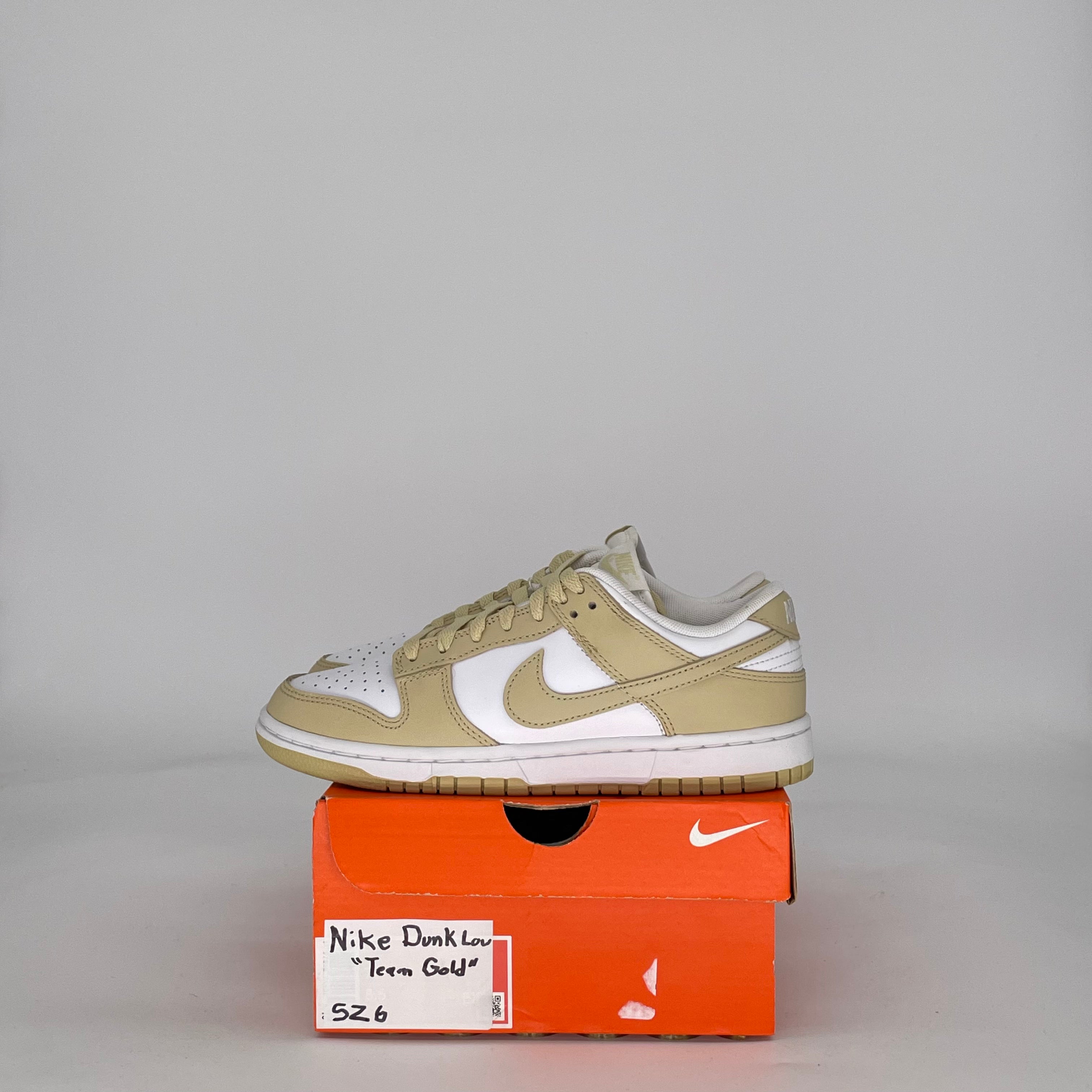 NIKE DUNK LOW TEAM GOLD DV0833-100 SIZE 6/7.5W GS