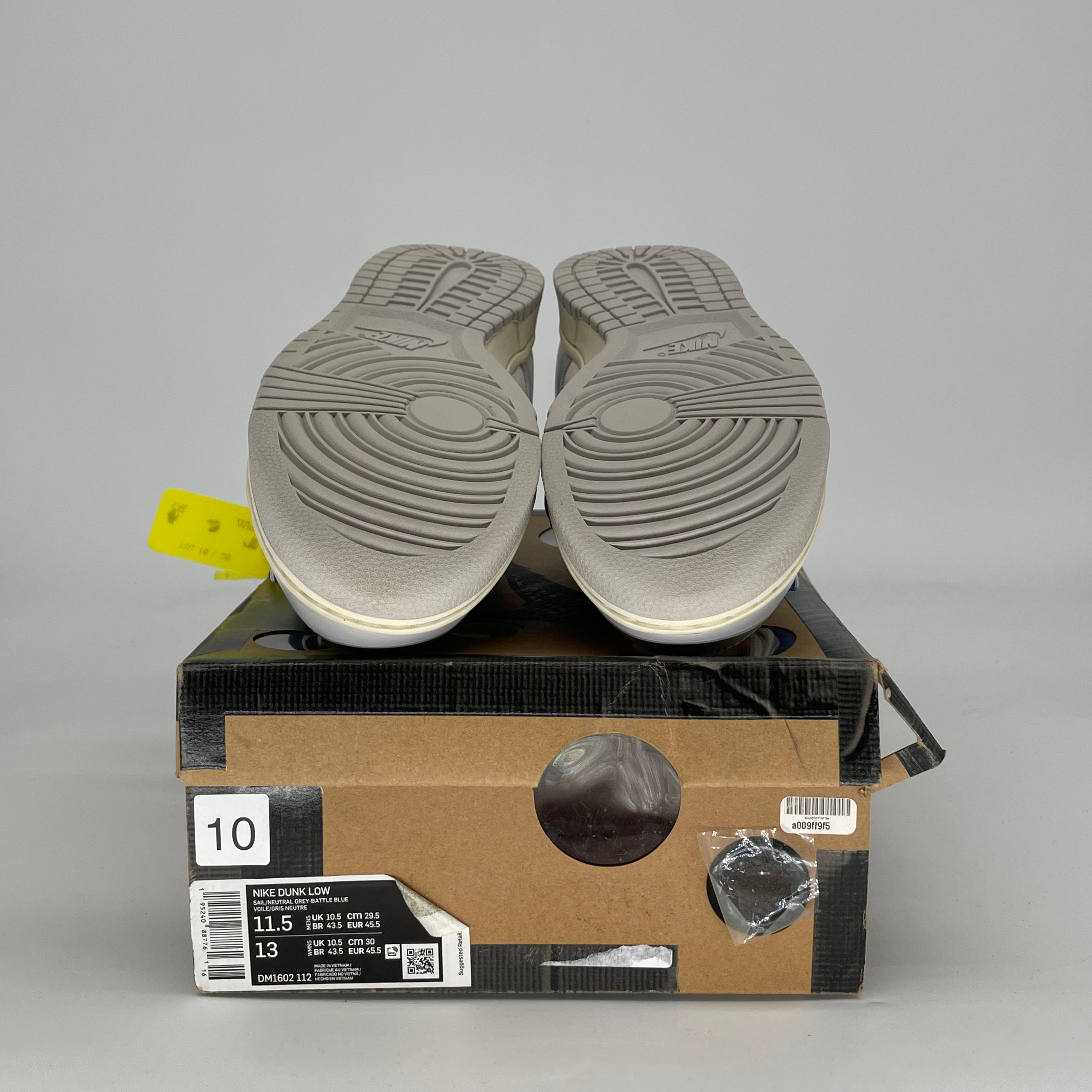 OFF WHITE X NIKE DUNK LOW LOT 10 DM1602-112 SIZE 11.5/13W