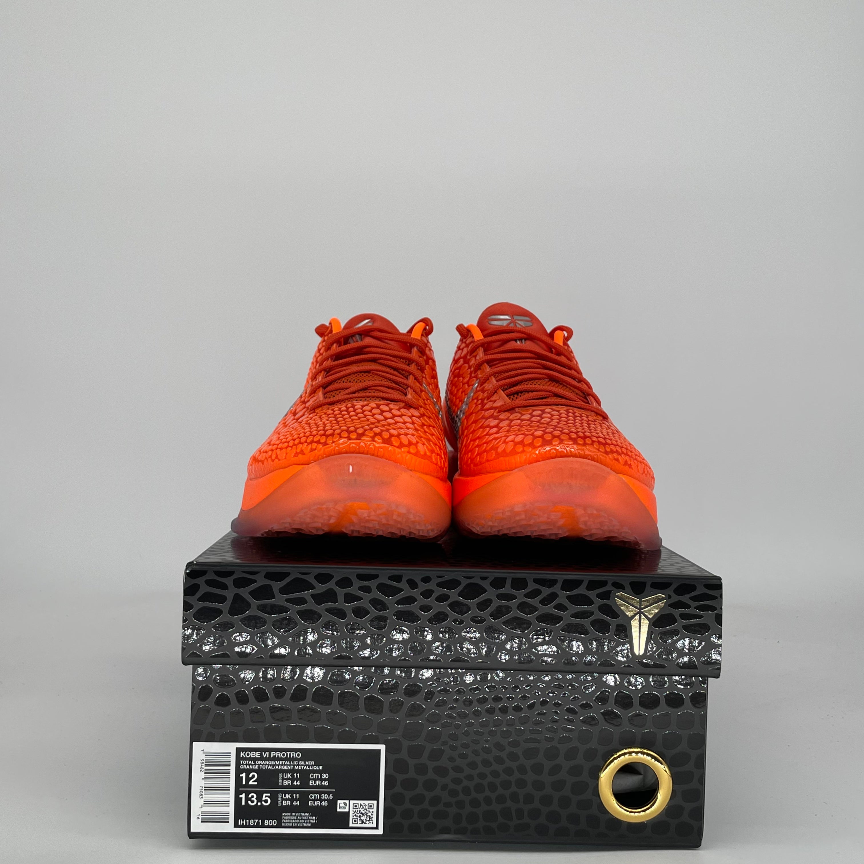 NIKE KOBE 6 PROTRO TOTAL ORANGE IH1871-800 SIZE 12/13.5W