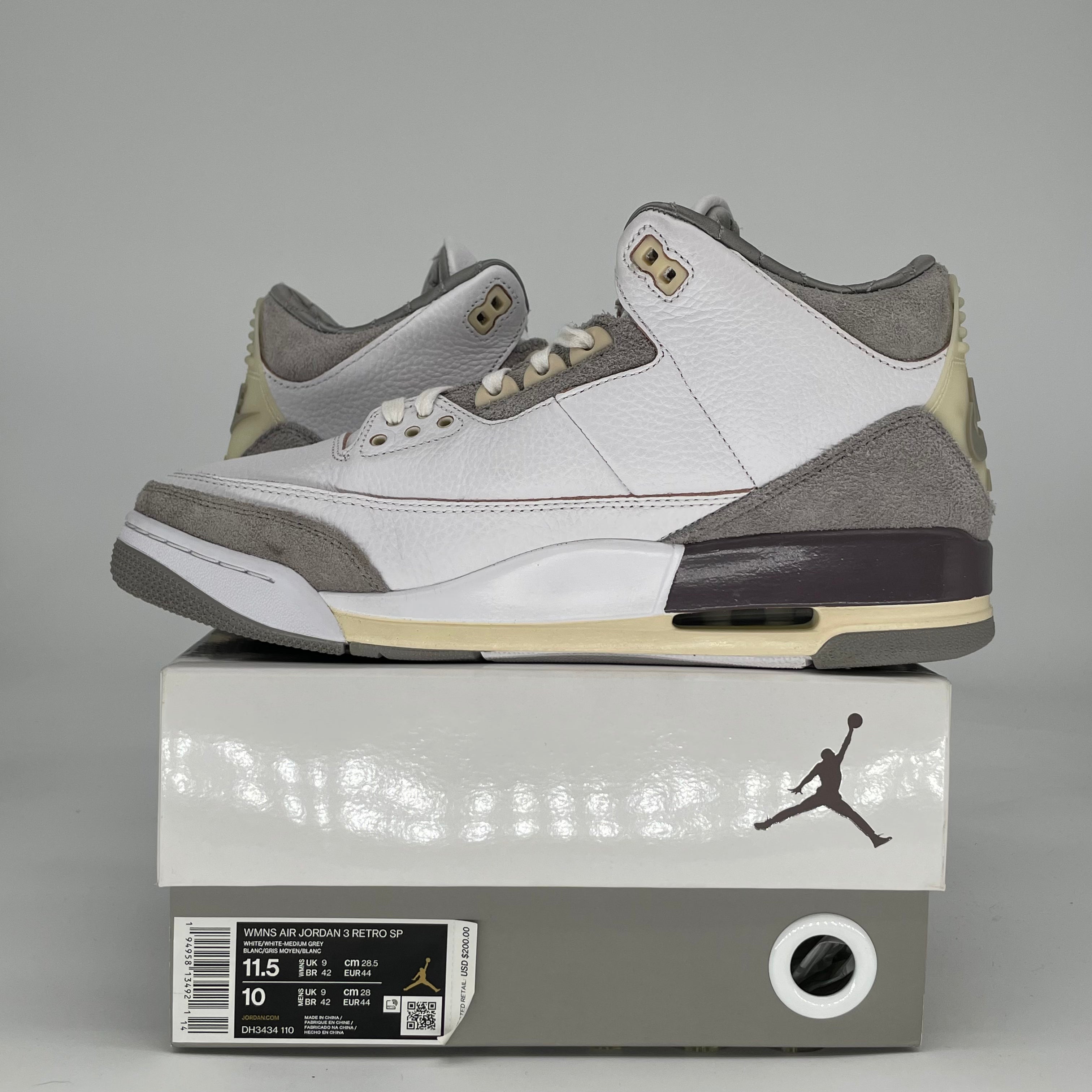 AIR JORDAN 3 A MA MANIERE W DH3434-110 SIZE 10/11.5W