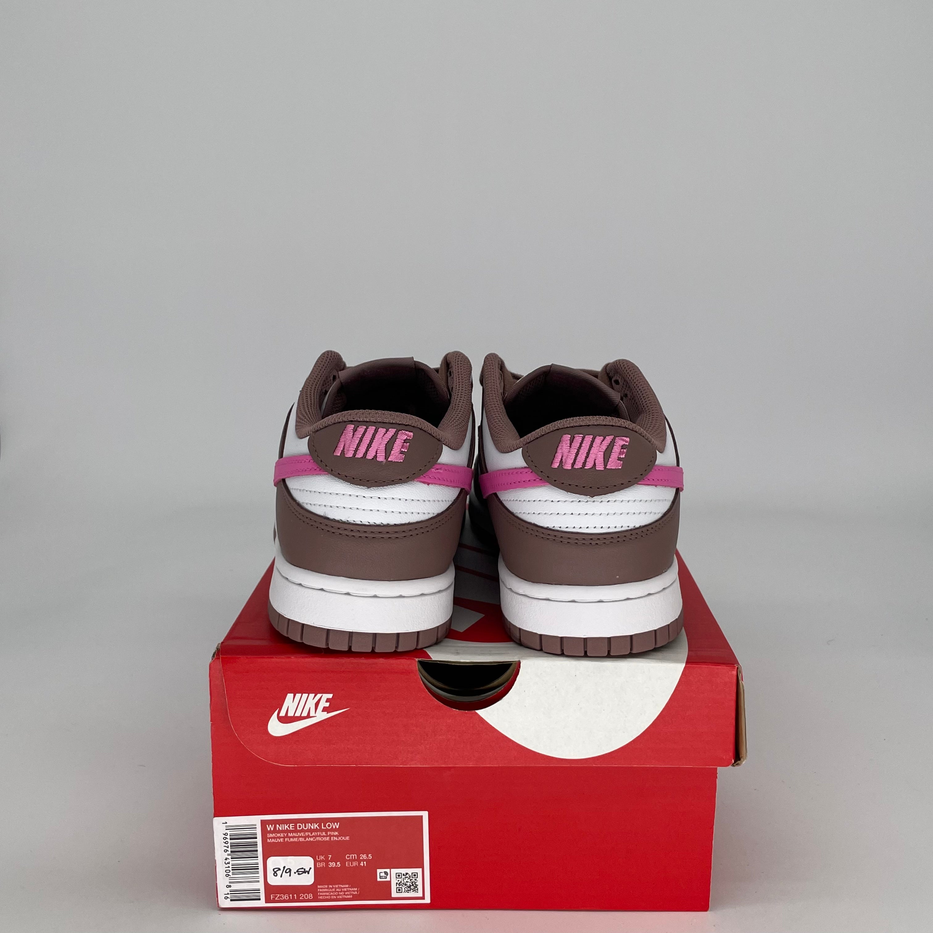NIKE DUNK LOW SMOKEY MAUVE W FZ3611-208 SIZE 8/9.5W