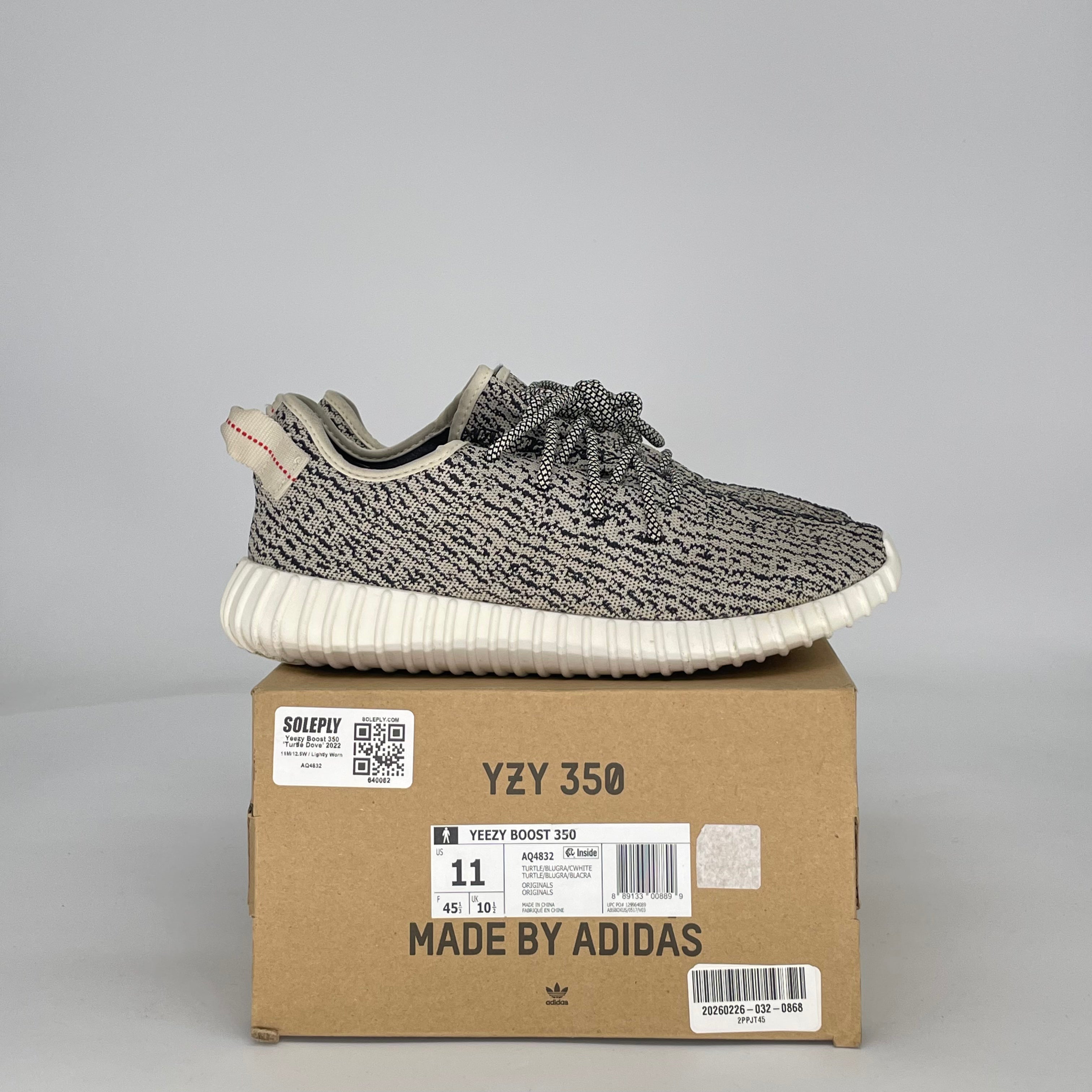 ADIDAS YEEZY BOOST 350 TURTLEDOVE (2022) AQ4832 SIZE 11/12.5W
