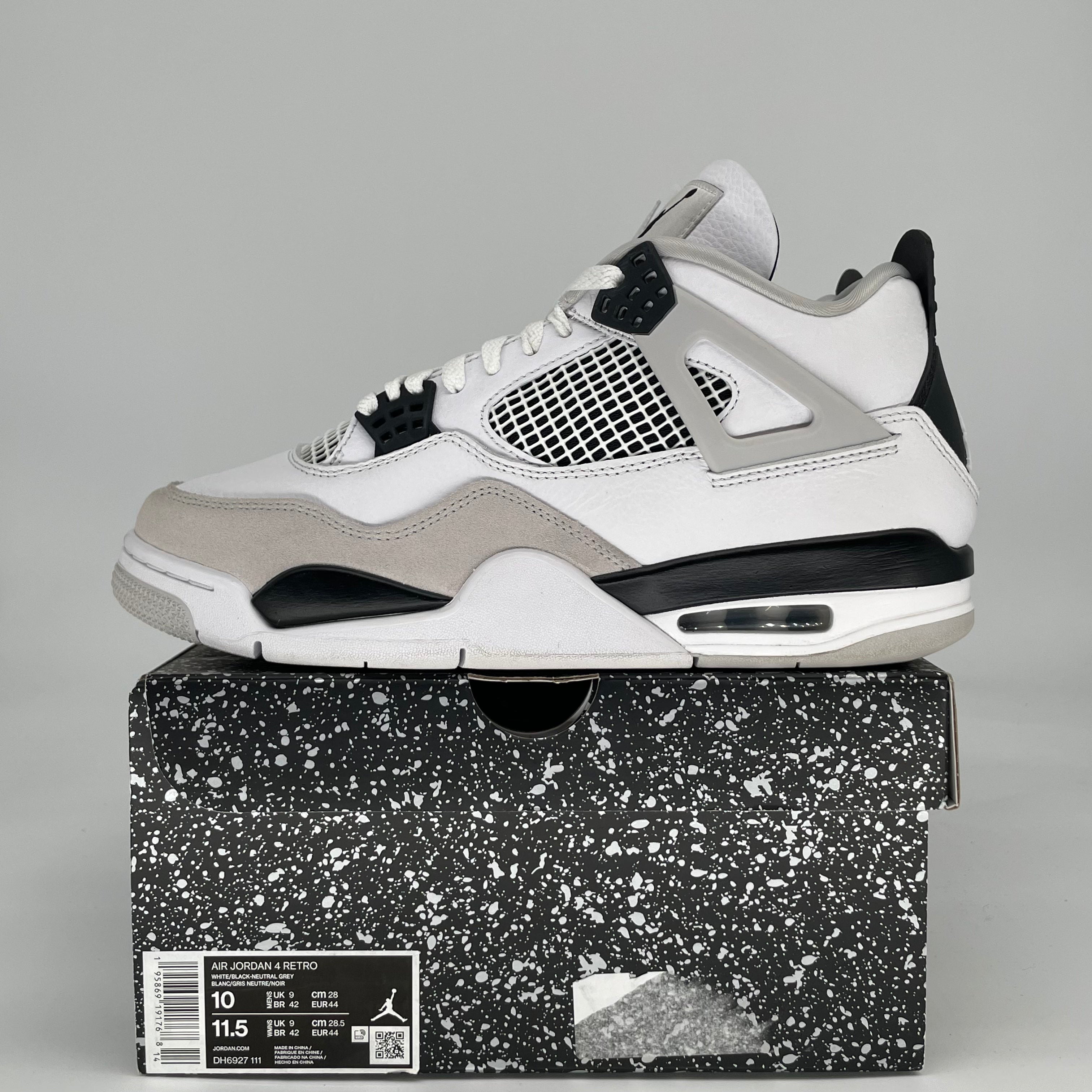 AIR JORDAN 4 MILITARY BLACK DH6927-111 SIZE 10/11.5W