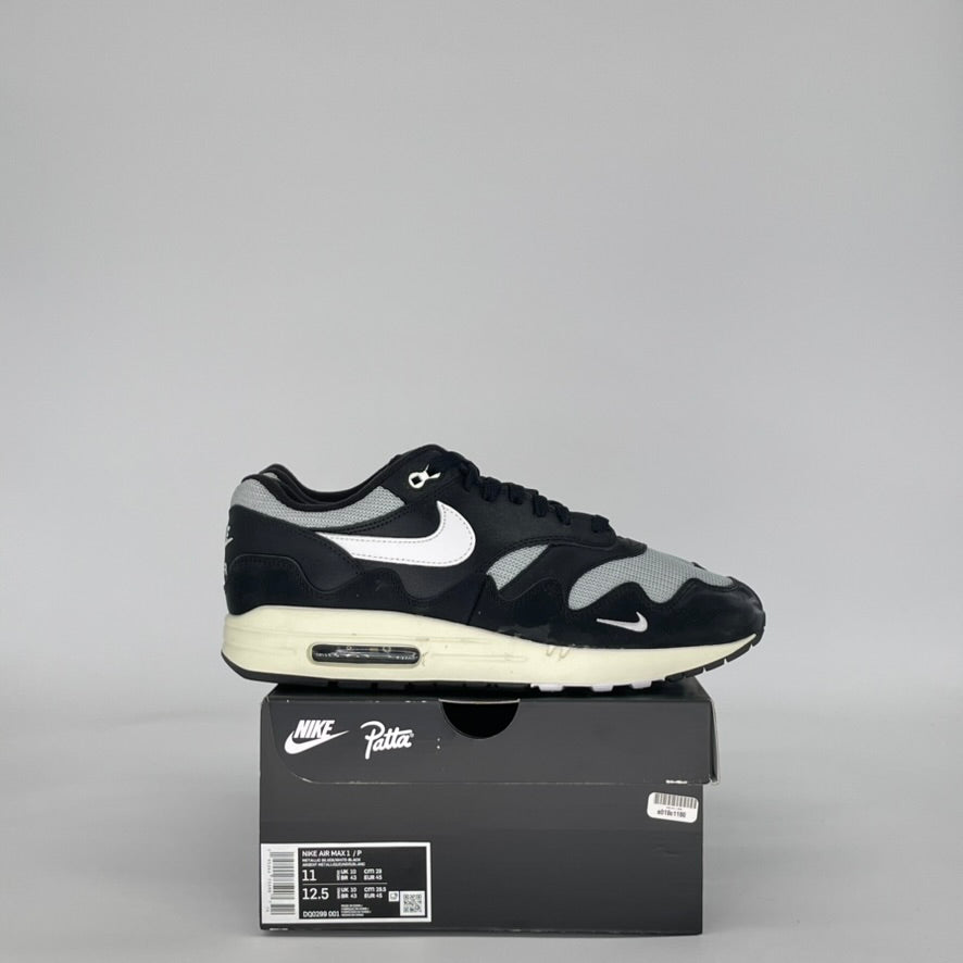 NIKE AIR MAX 1 PATTA WAVES BLACK (WITH BRACELET) DQ0299-001 SIZE 11/12.5W