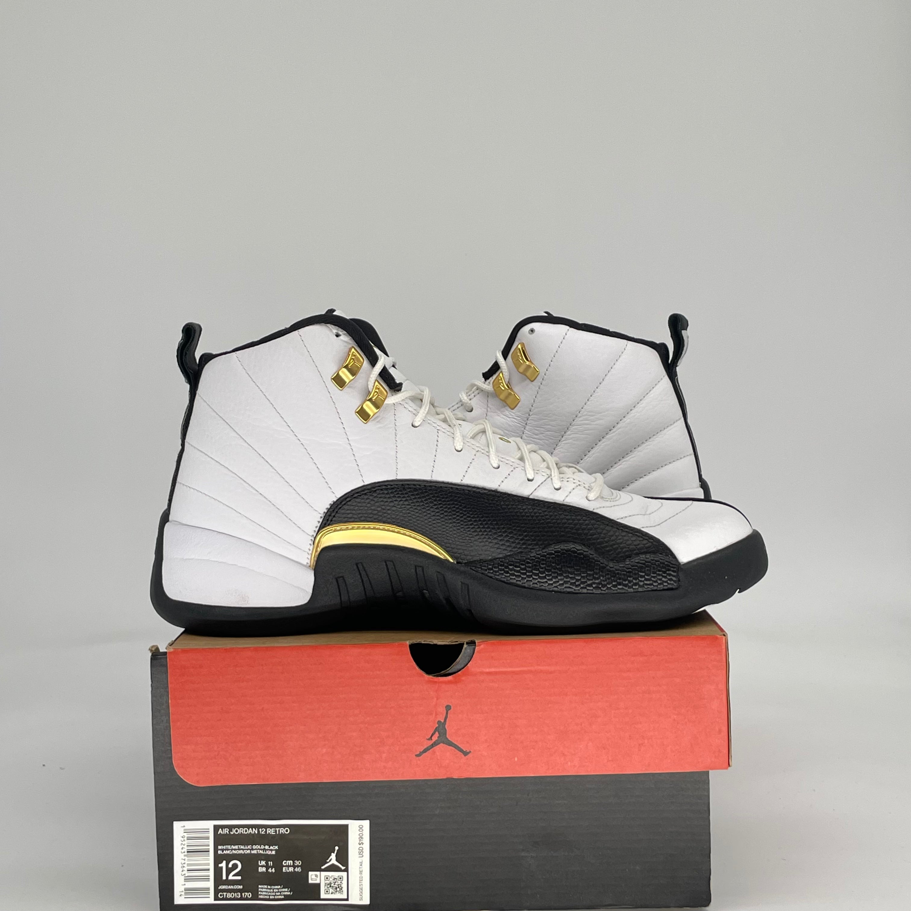 AIR JORDAN 12 ROYALTY TAXI CT8013-170 SIZE 12/13.5W