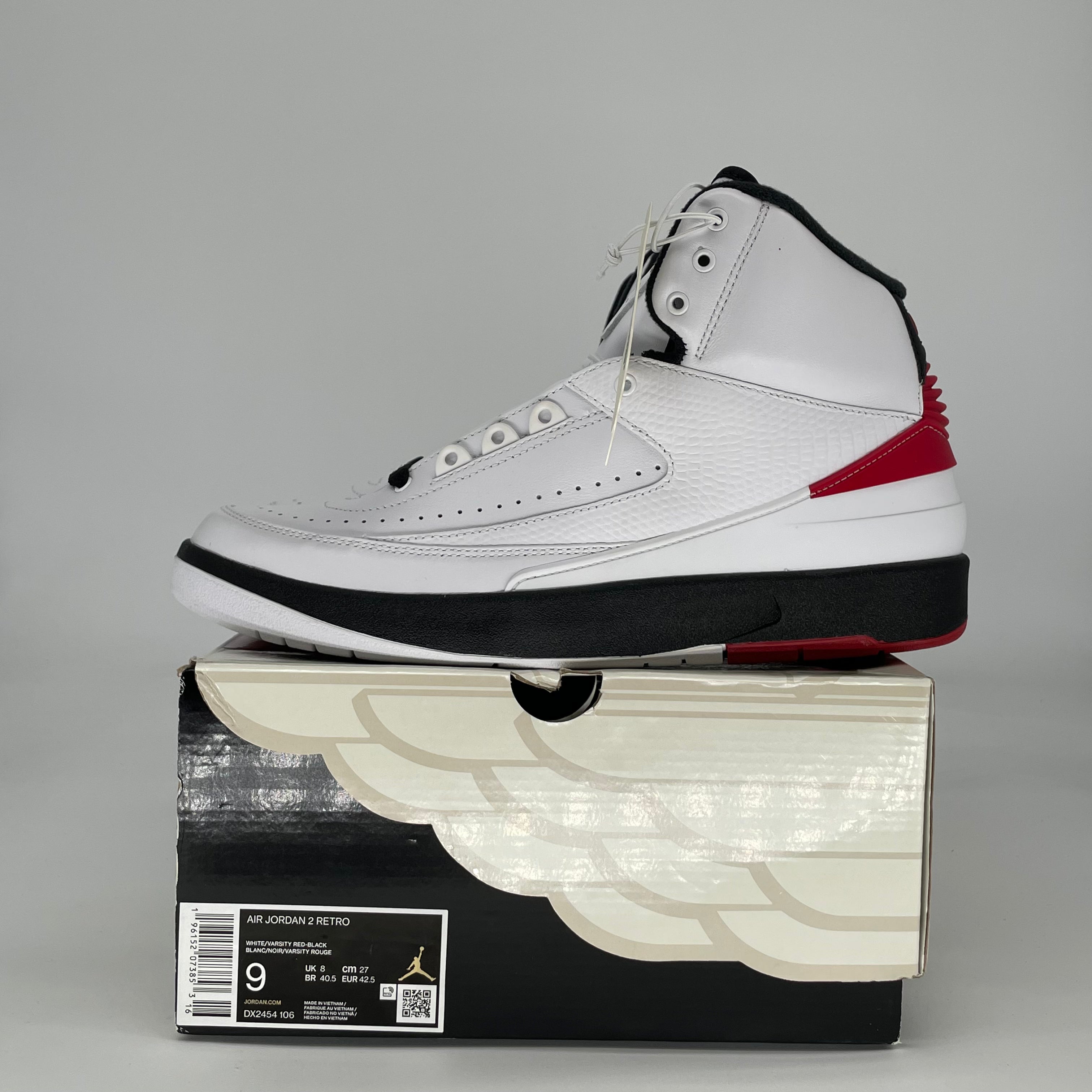 AIR JORDAN 2 CHICAGO (2022) DX2454-106 SIZE 9/10.5W