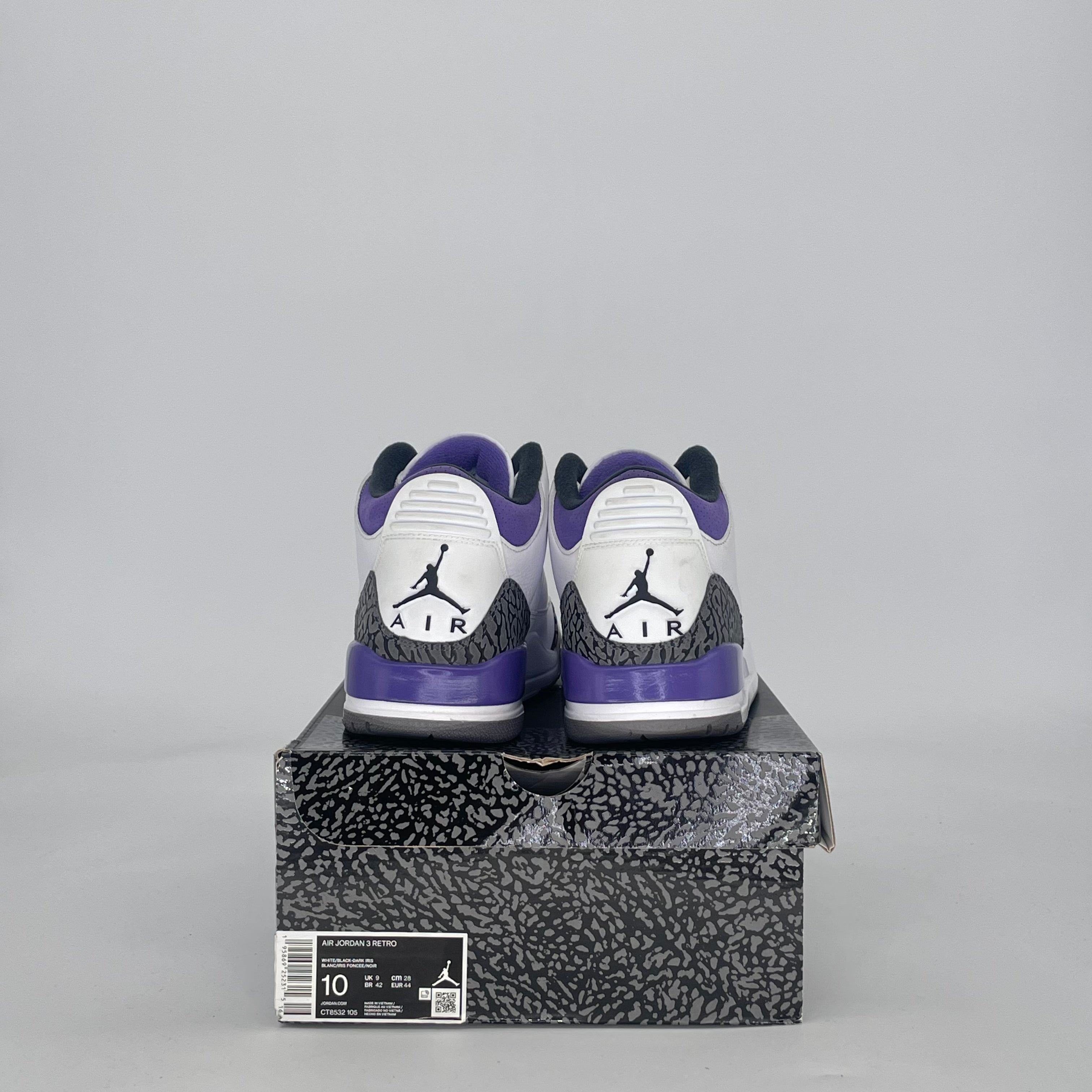 AIR JORDAN 3 DARK IRIS CT8532-105 SIZE 10/11.5W