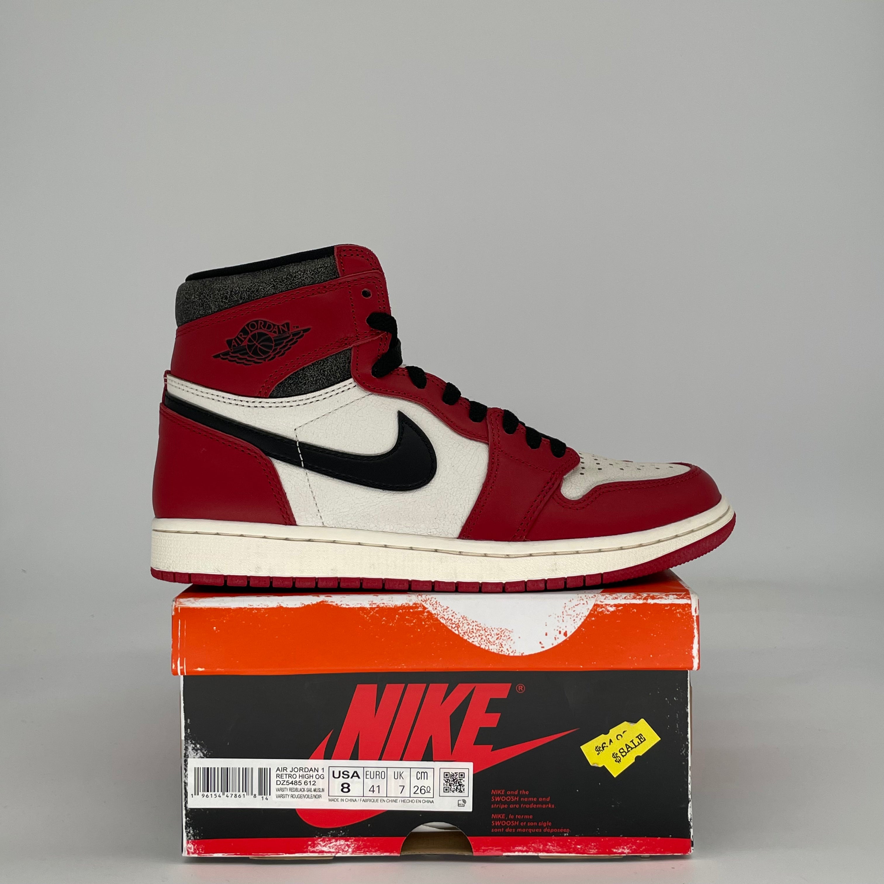AIR JORDAN 1 CHICAGO LOST AND FOUND DZ5485-612 SIZE 8/9.5W