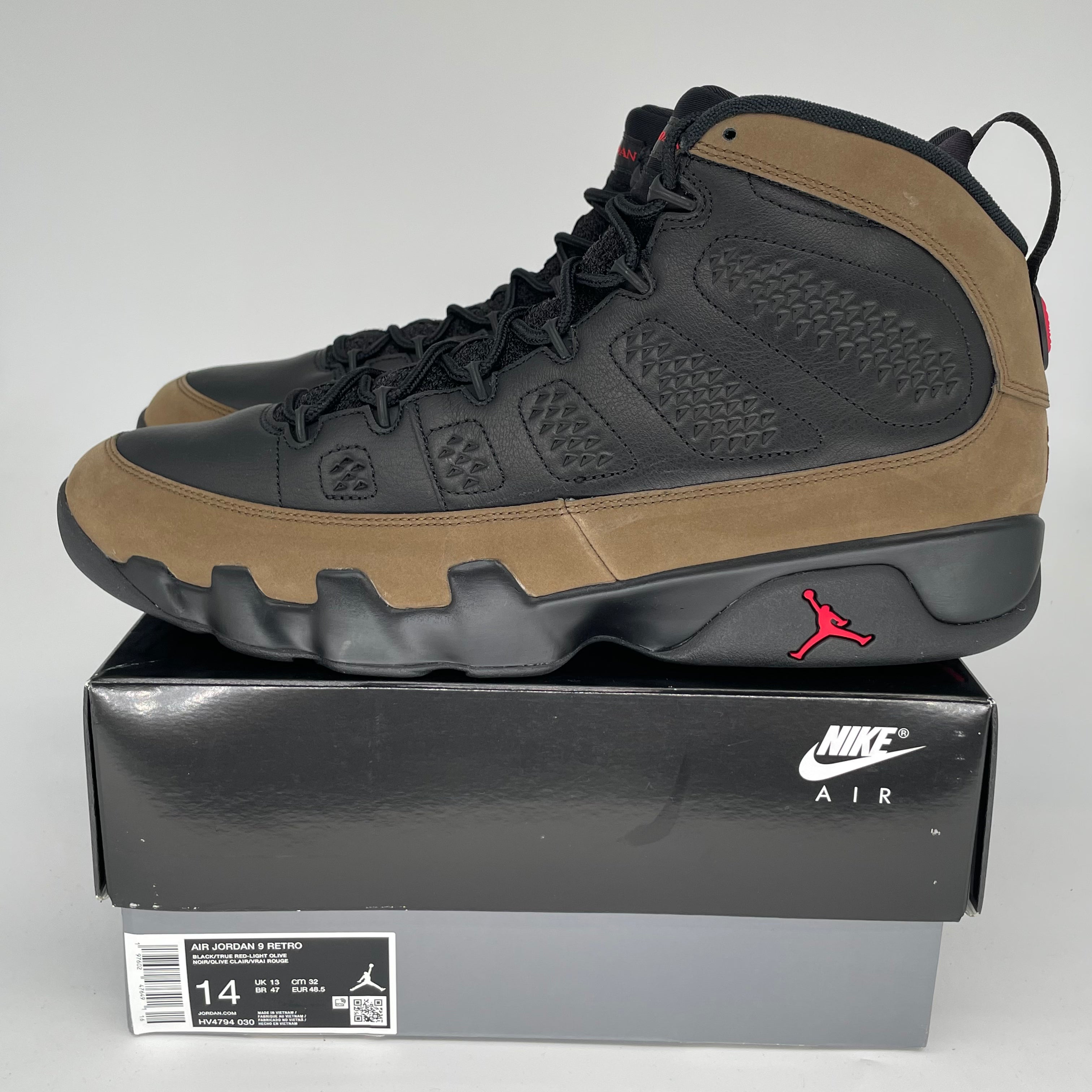 AIR JORDAN 9 OLIVE SIZE 14/15.5W HV4794-030