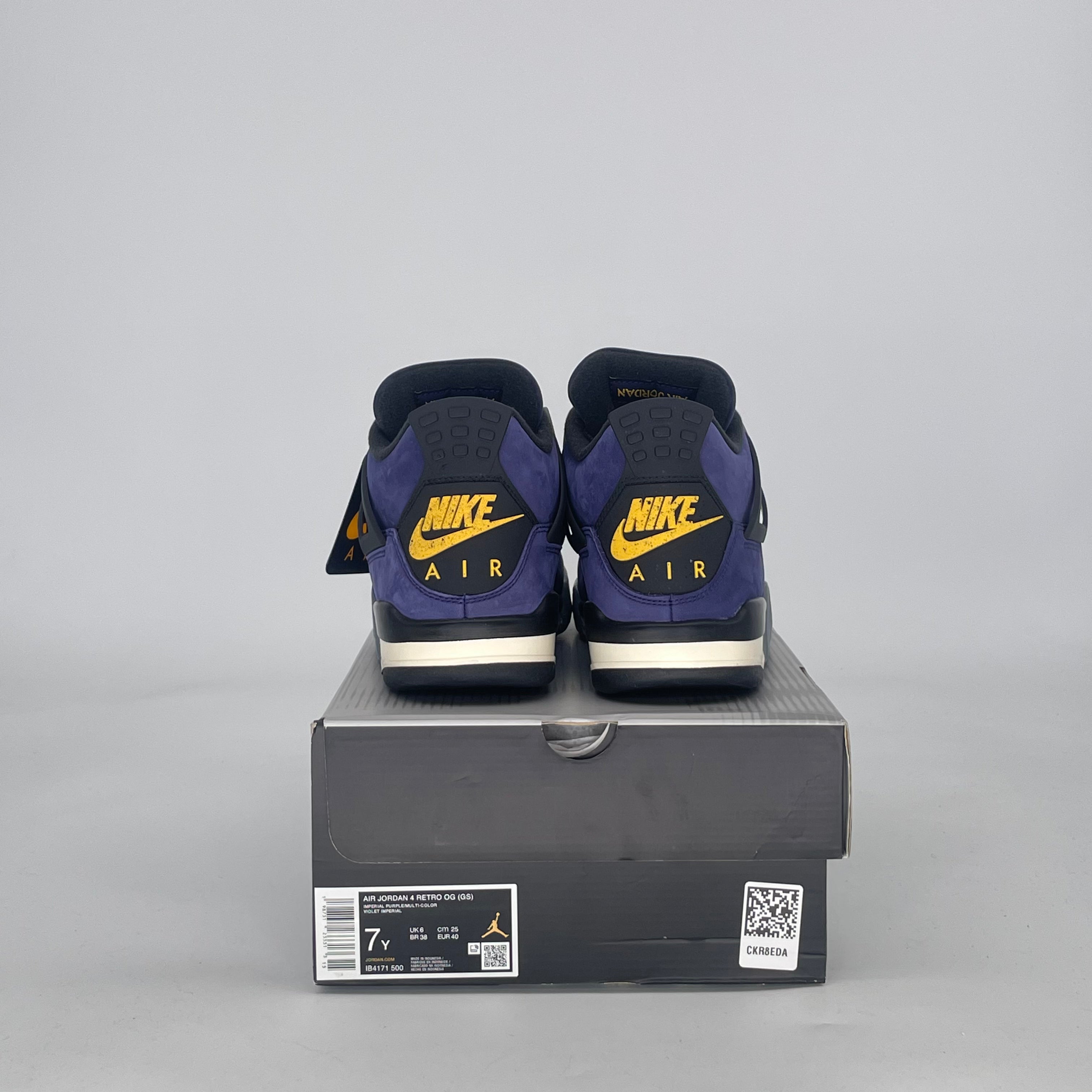 AIR JORDAN 4 LAKERS IB4171-500 SIZE 7/8.5W GS