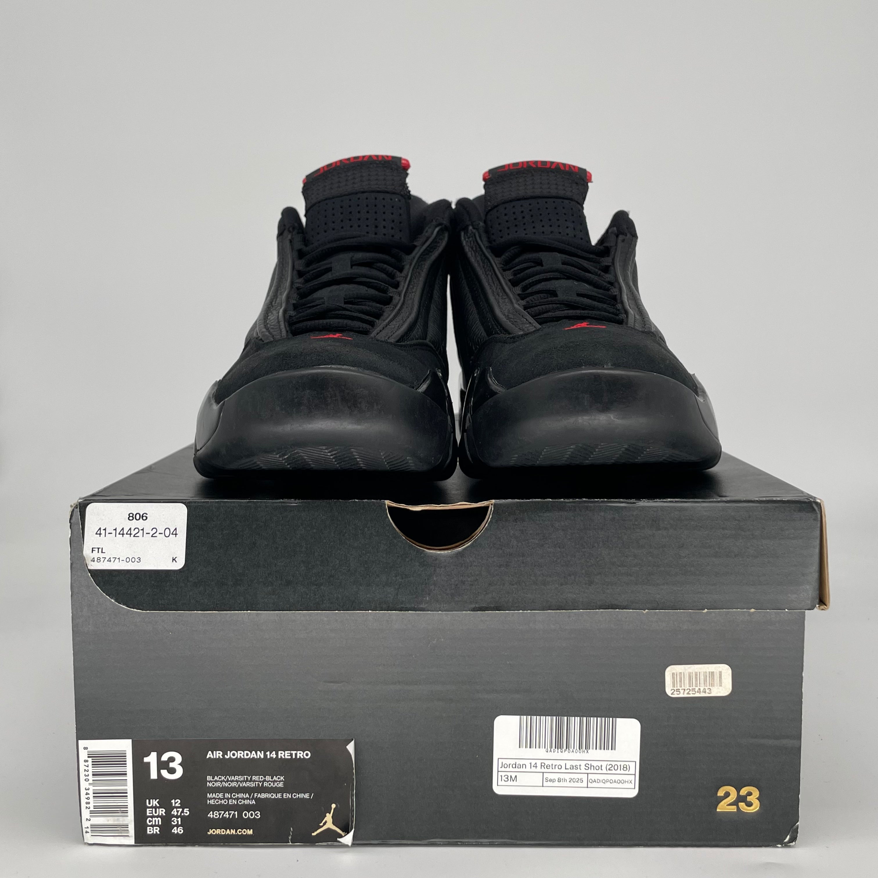 AIR JORDAN 14 LAST SHOT 487471-003 SIZE 13/14.5W