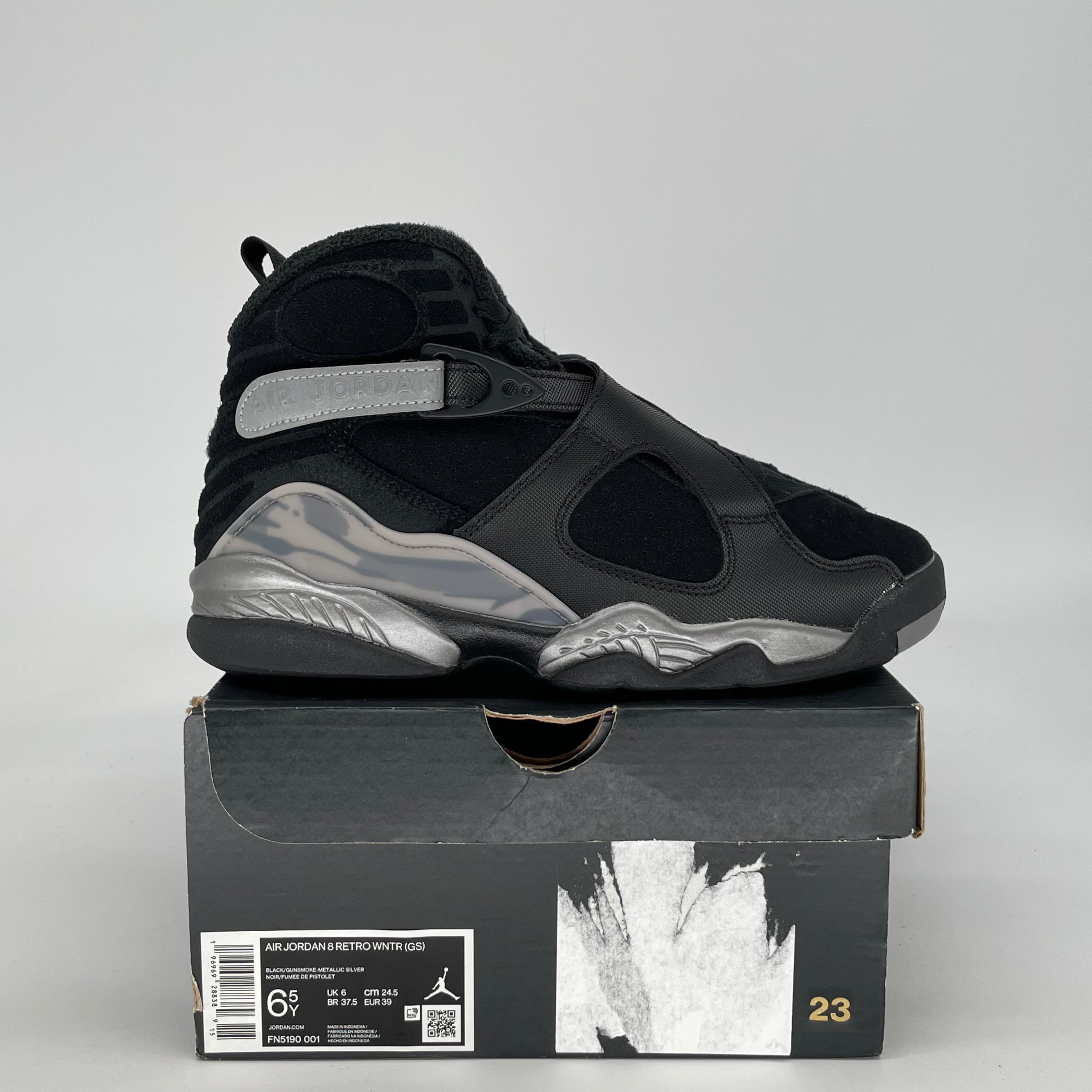 AIR JORDAN 8 WINTERIZED GUNSMOKE FN5190-001 SIZE 6.5/8W