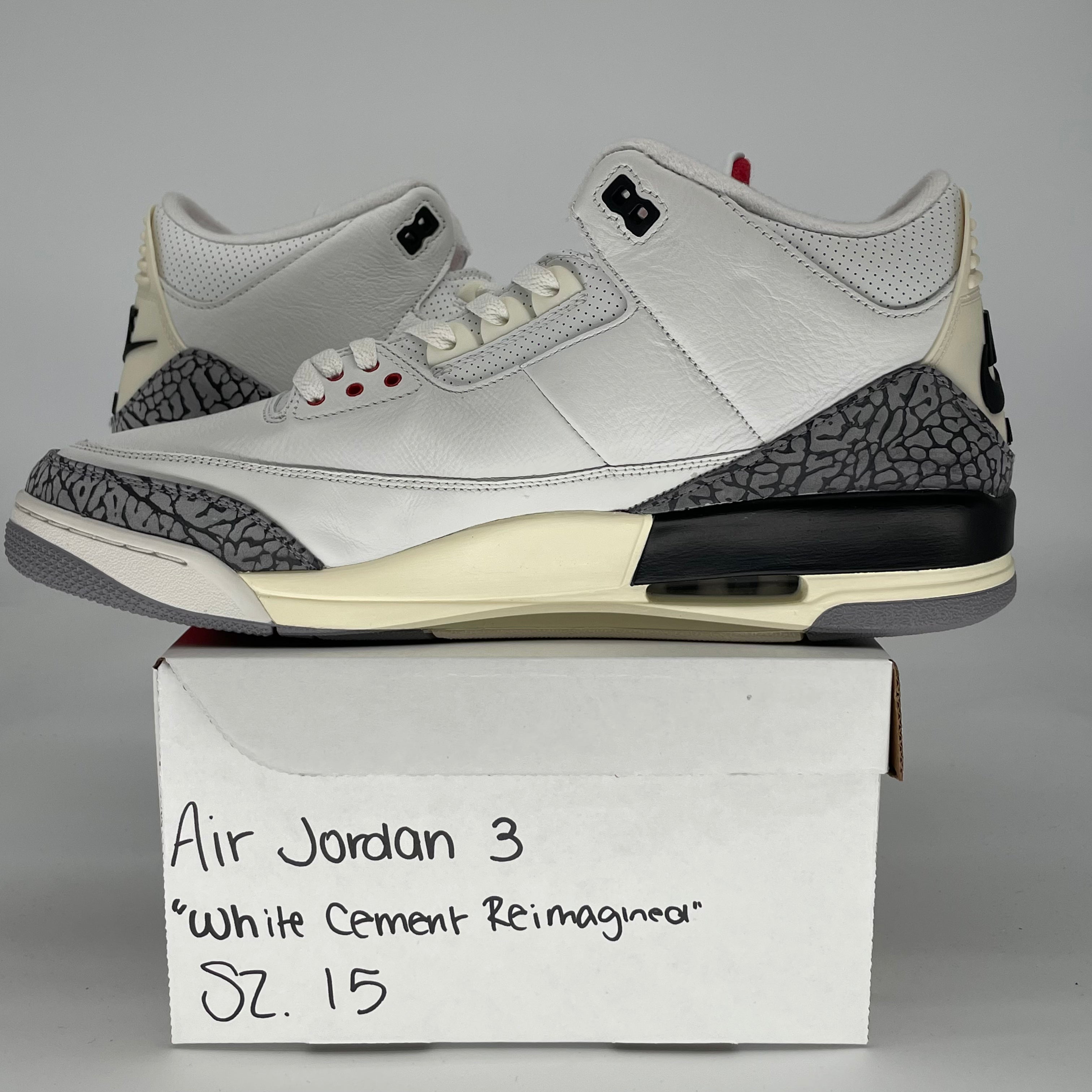 AIR JORDAN 3 WHITE CEMENT REIMAGINED DN3707-100 SIZE 15/16.5W
