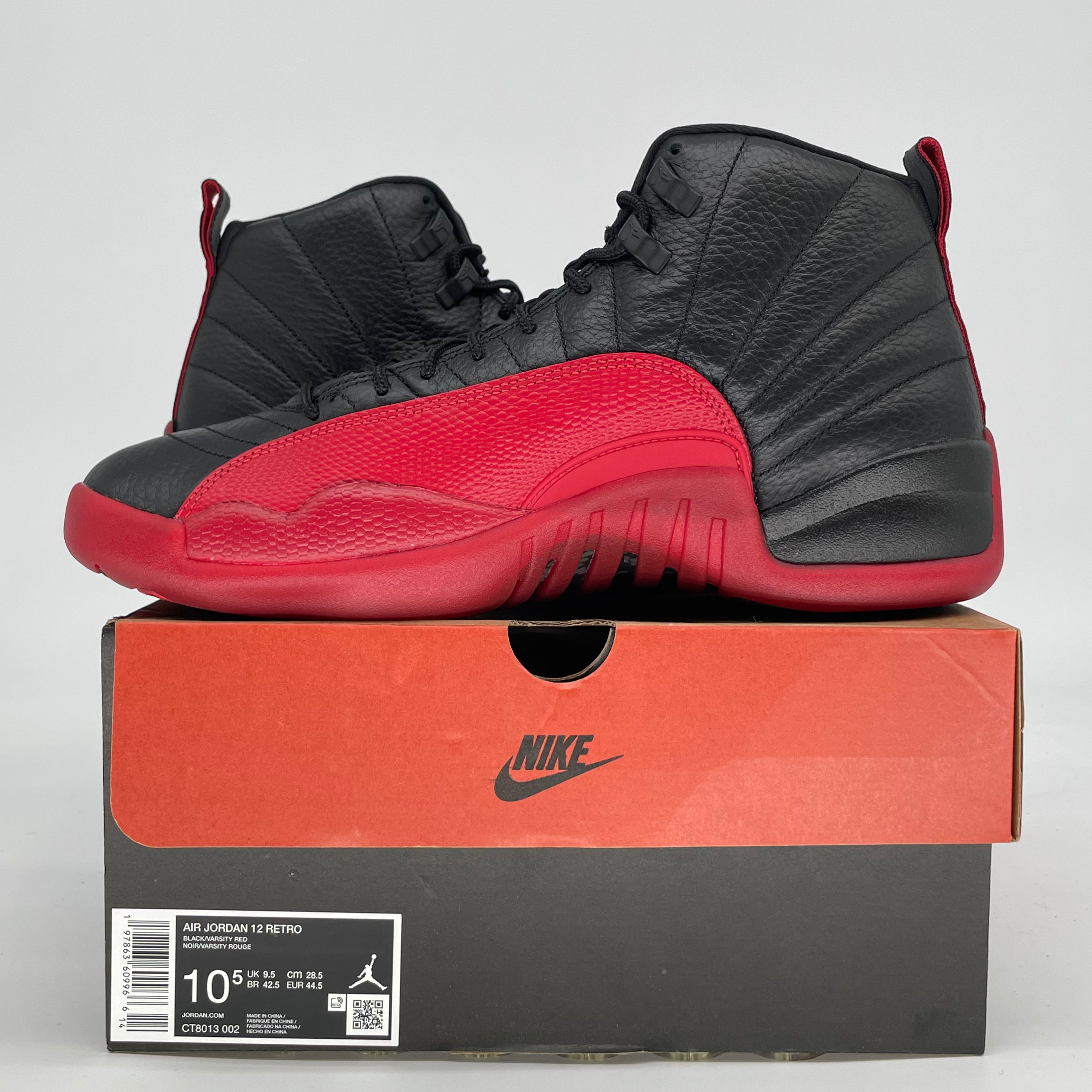 AIR JORDAN 12 FLU GAME CT8013-002 SIZE 10.5/12W