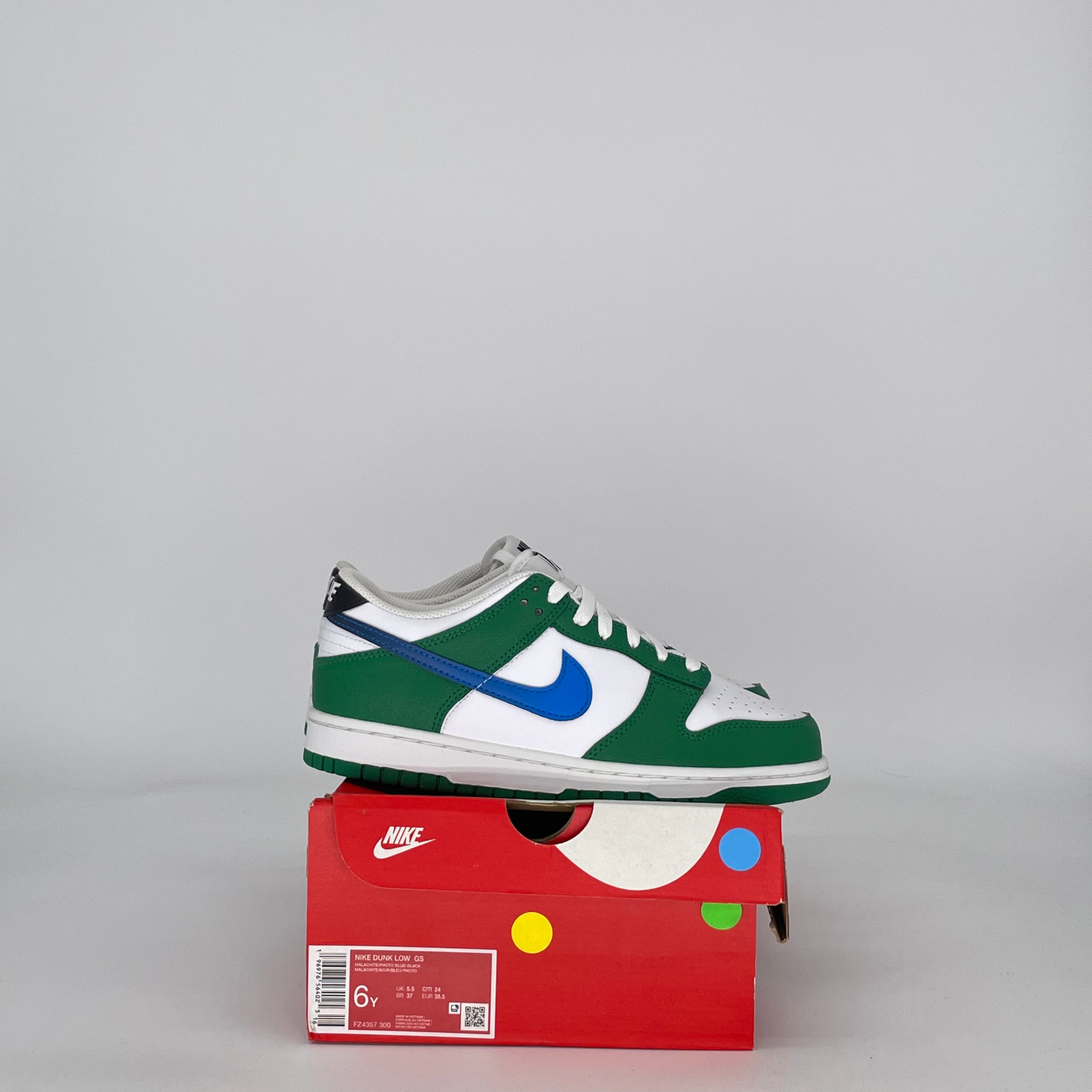 NIKE DUNK LOW MALACHITE FZ4357-300 SIZE 6/7.5W GS