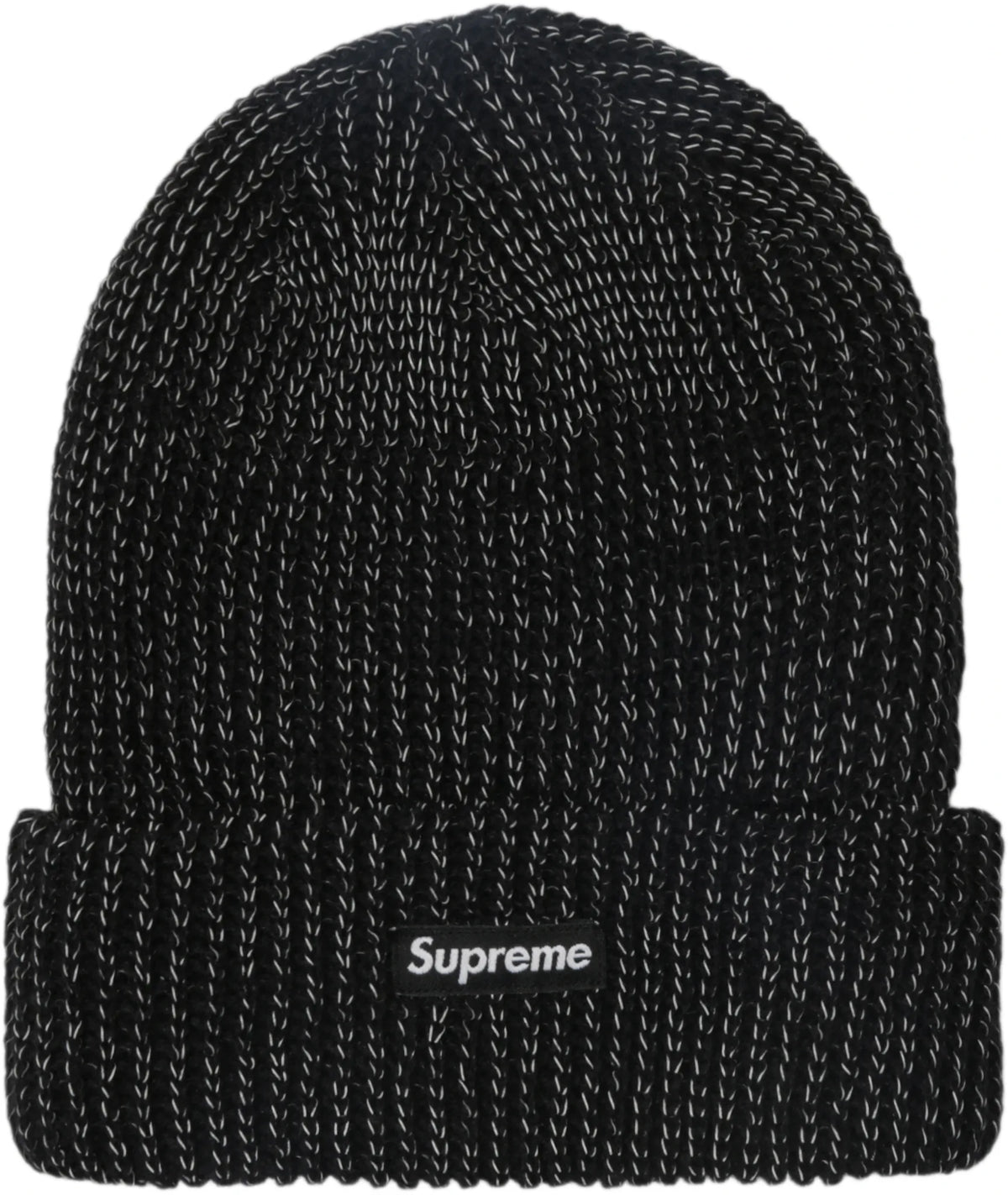 Supreme Reflective Loose Gauge Beanie Black