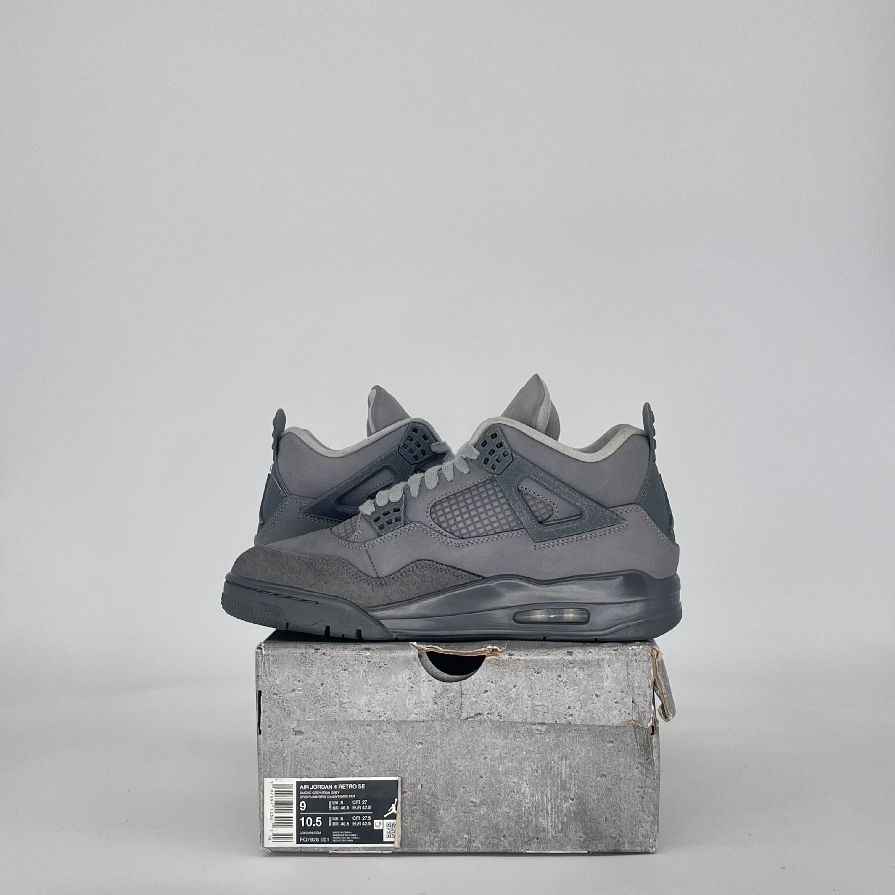 AIR JORDAN 4 PARIS OLYMPICS WET CEMENT FQ7928-001 SIZE 9/10.5W