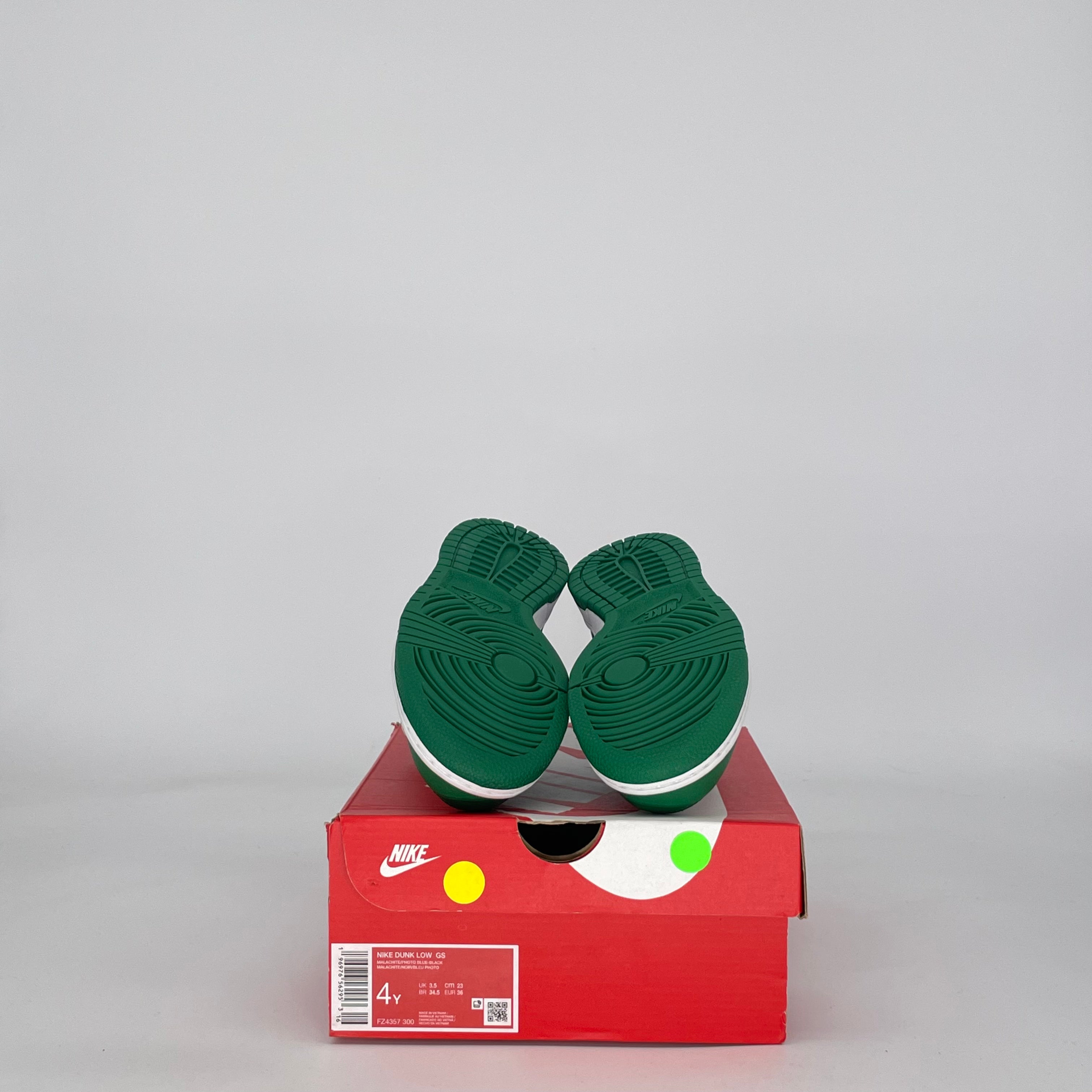 NIKE DUNK LOW MALACHITE FZ4357-300 SIZE 4/5.5W GS