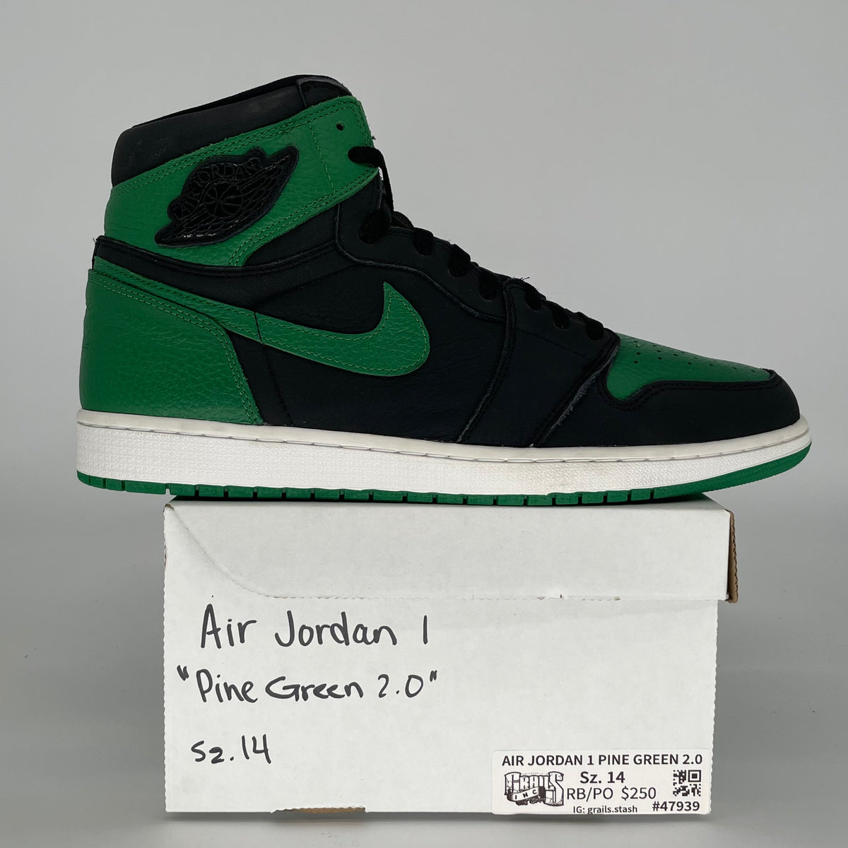 Jordan 1 Retro High Pine Green Black