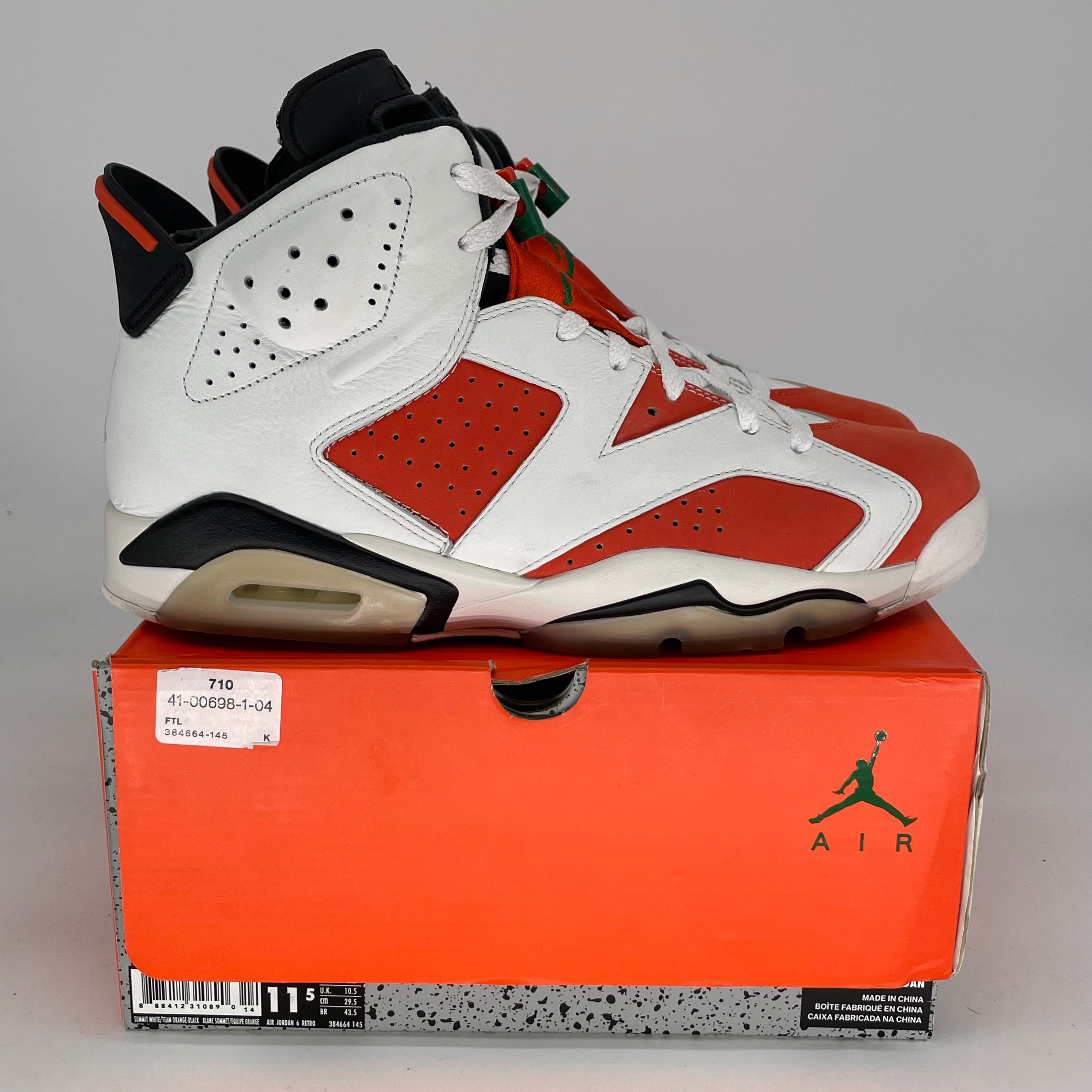 AIR JORDAN 6 GATORADE LIKE MIKE WHITE SIZE 11.5 384664-145