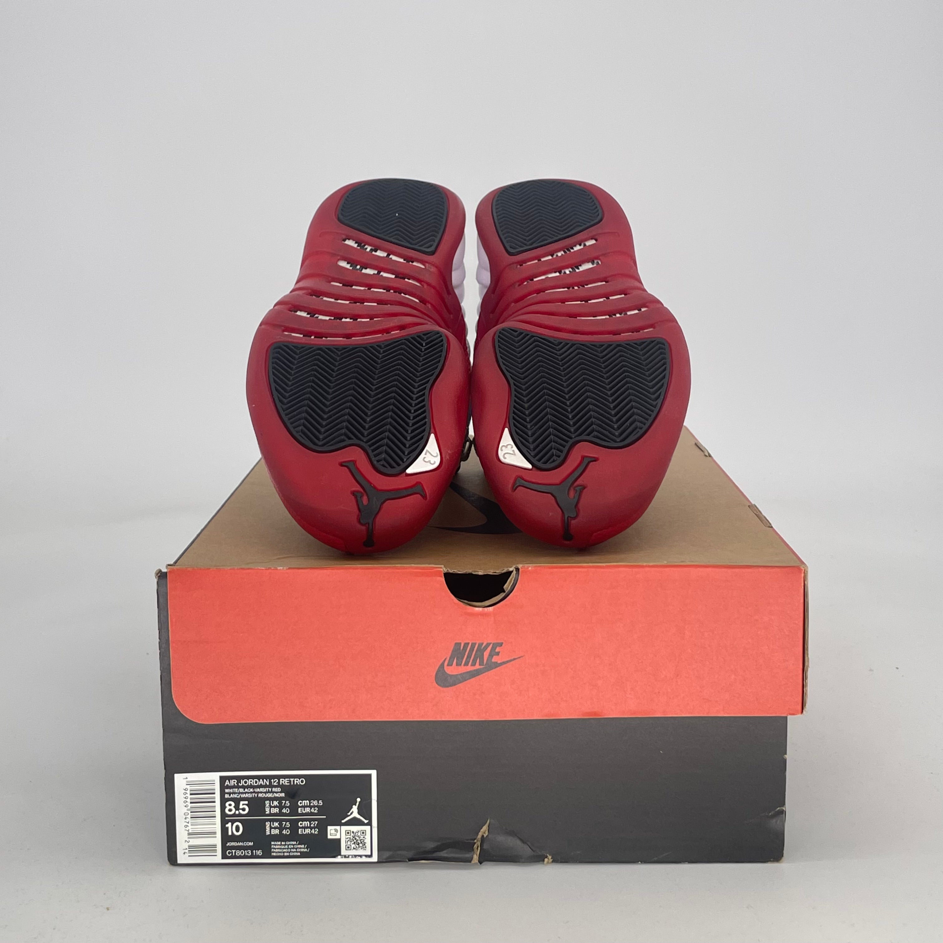 AIR JORDAN 12 CHERRY CT8013-116 SIZE 8.5/10W