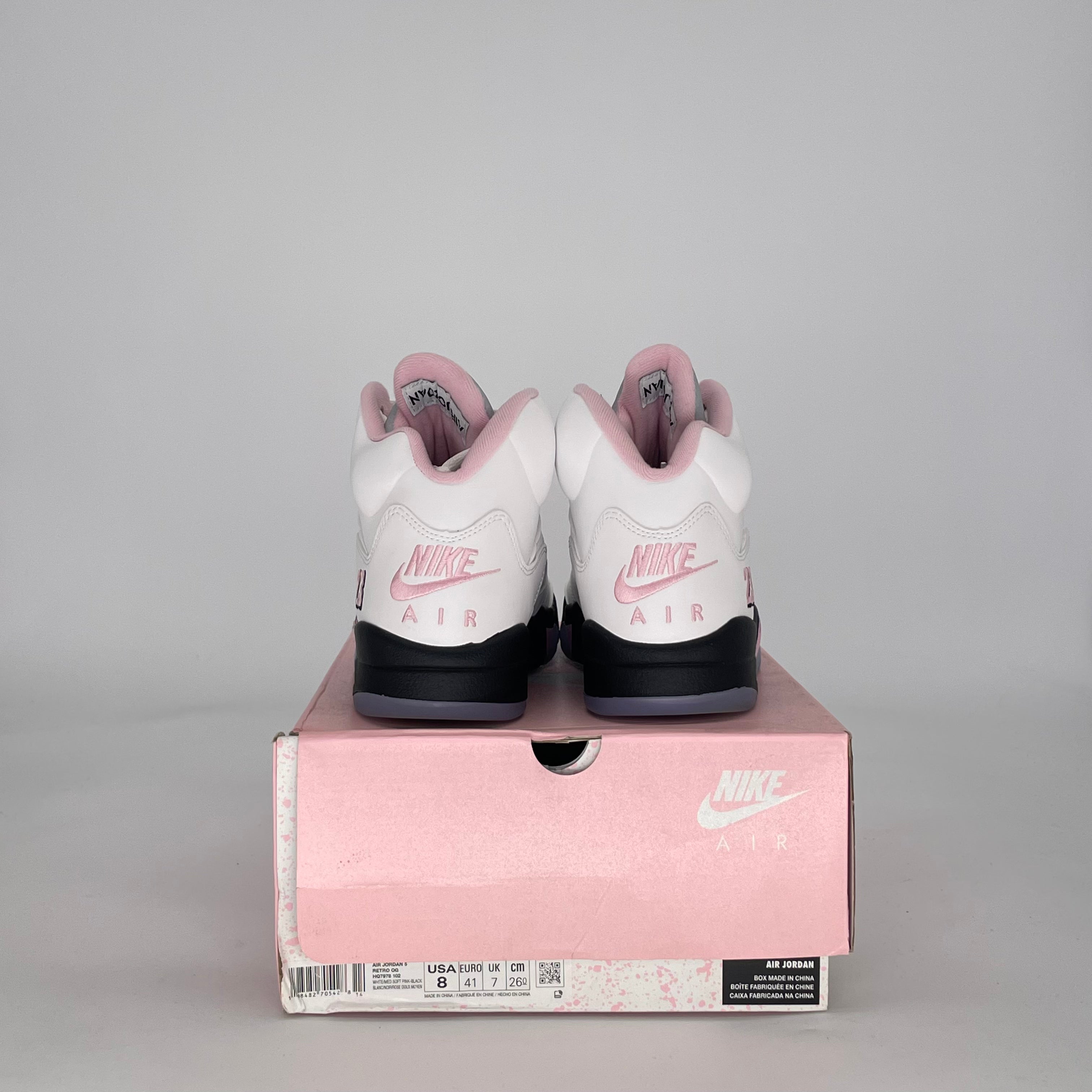 AIR JORDAN 5 MEDIUM SOFT PINK HQ7978-102 SIZE 8/9.5W
