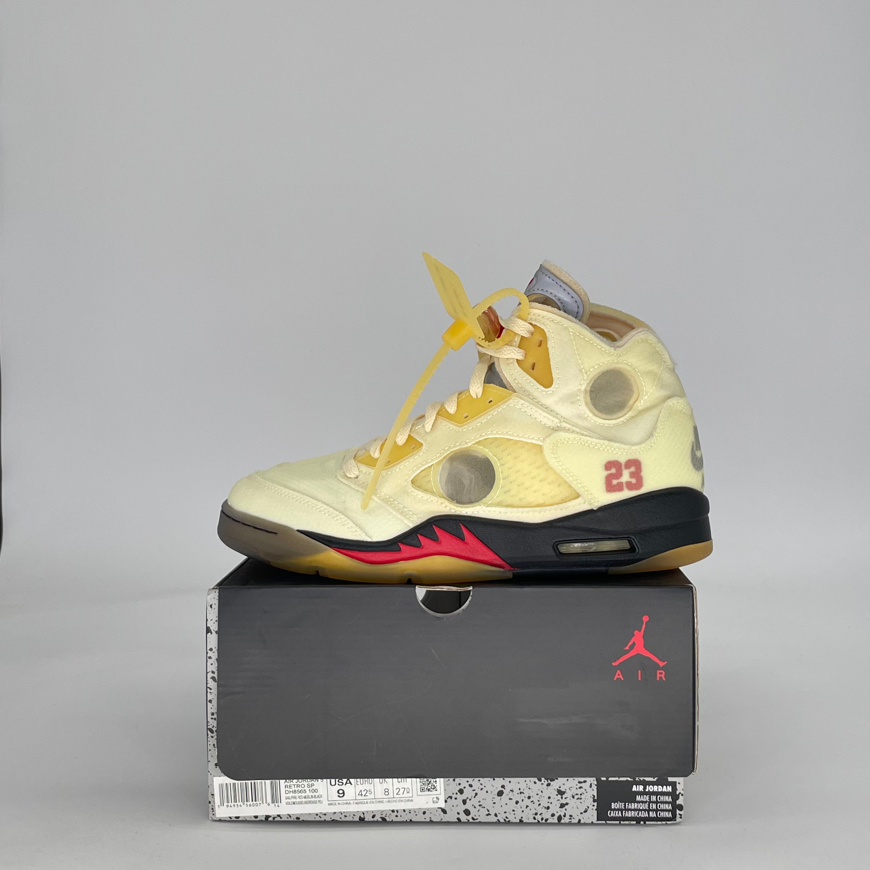 AIR JORDAN 5 OFF-WHITE SAIL DH8565-100 SIZE 9/10.5W