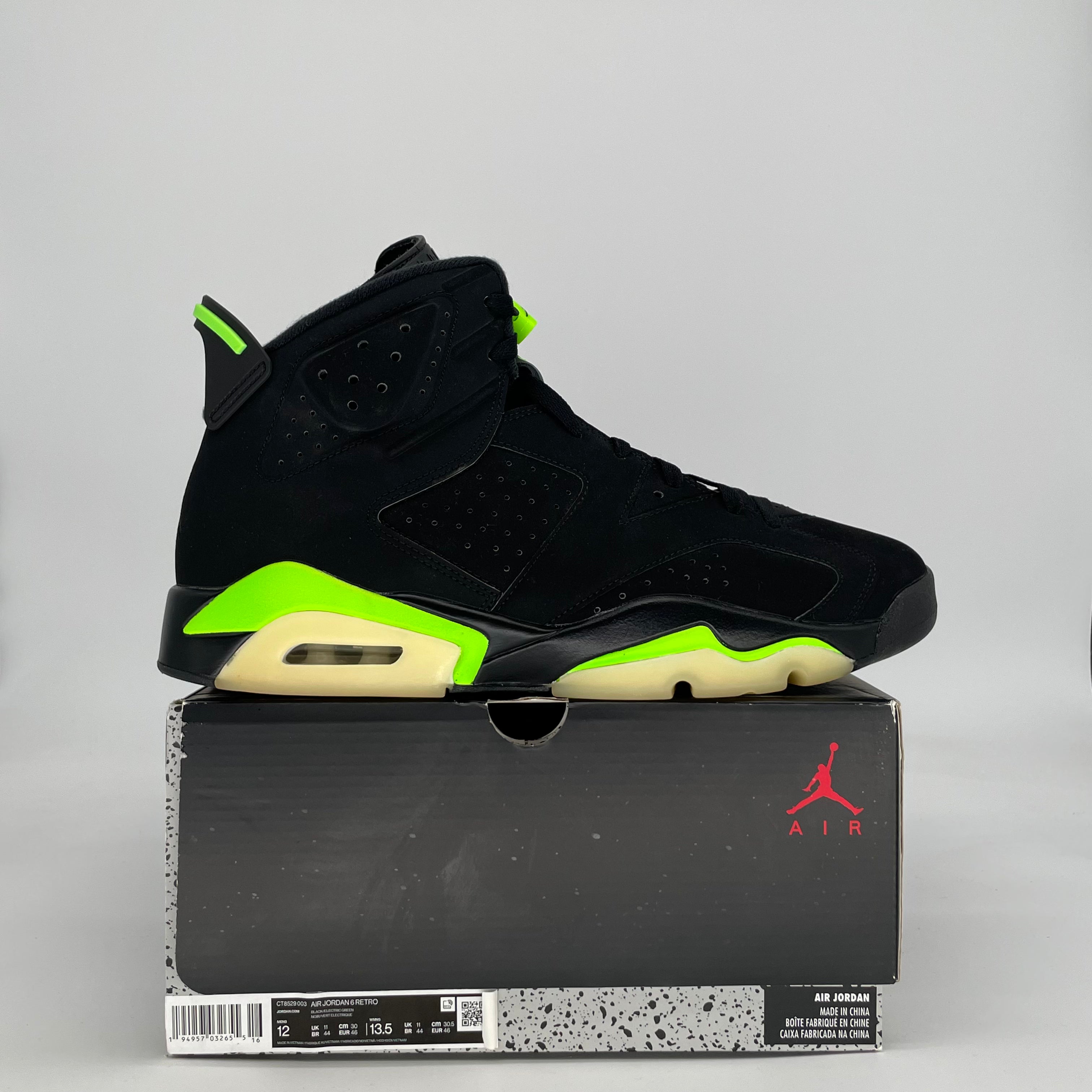 AIR JORDAN 6 ELECTRIC GREEN CT8529-003 SIZE 12/13.5W