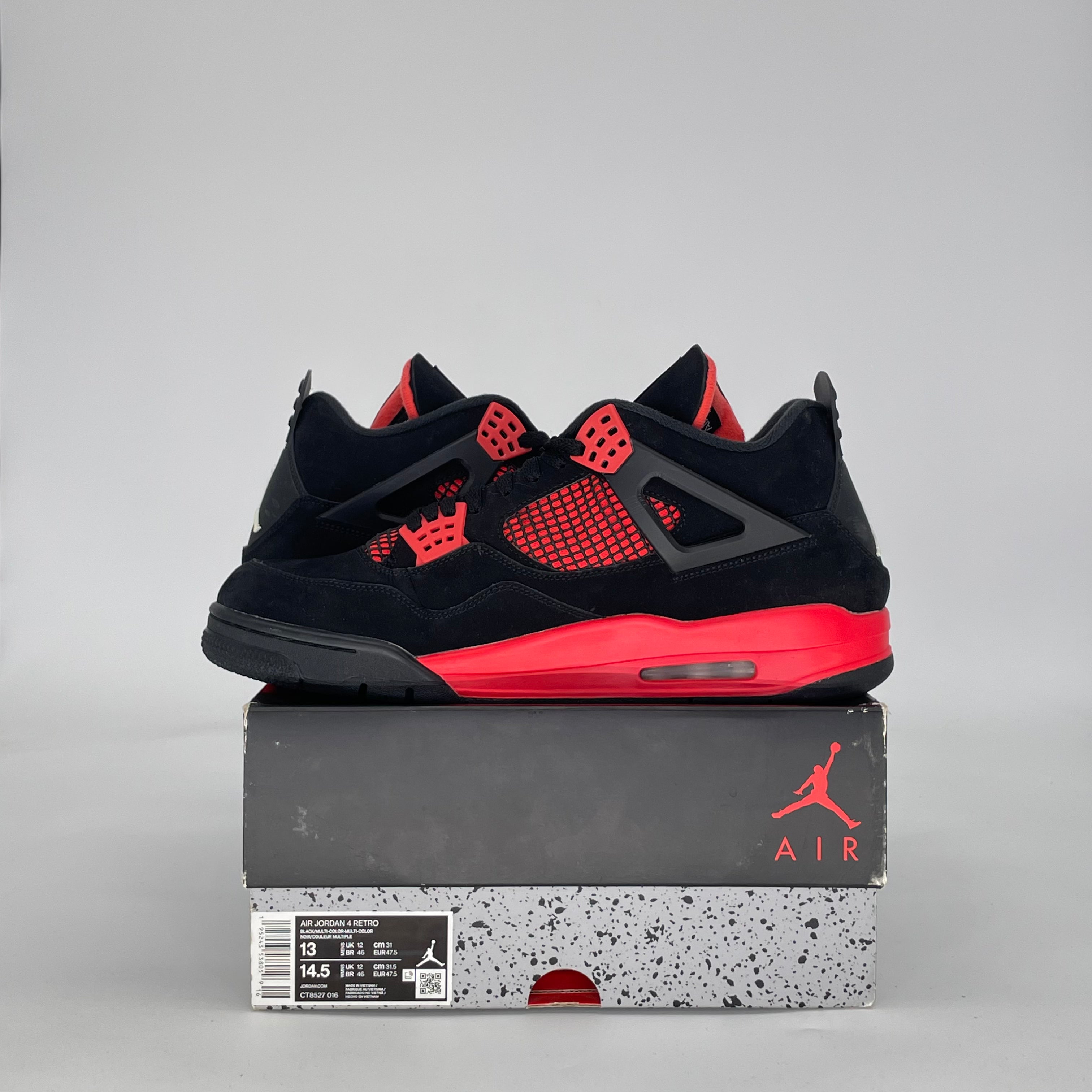 AIR JORDAN 4 RED THUNDER CT8527-016 SIZE 13/14.5W