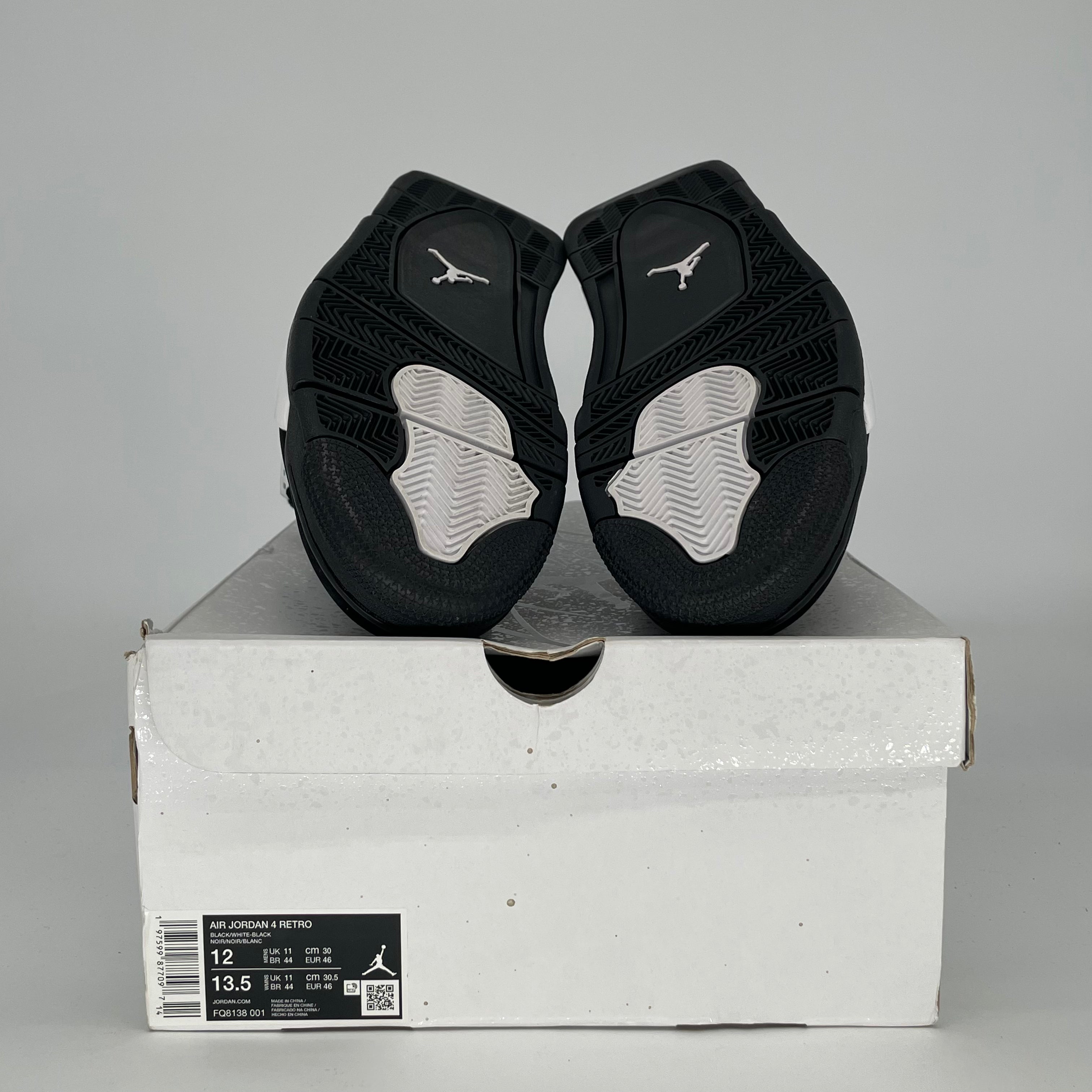 AIR JORDAN 4 WHITE THUNDER FQ8138-001 SIZE 12/13.5W