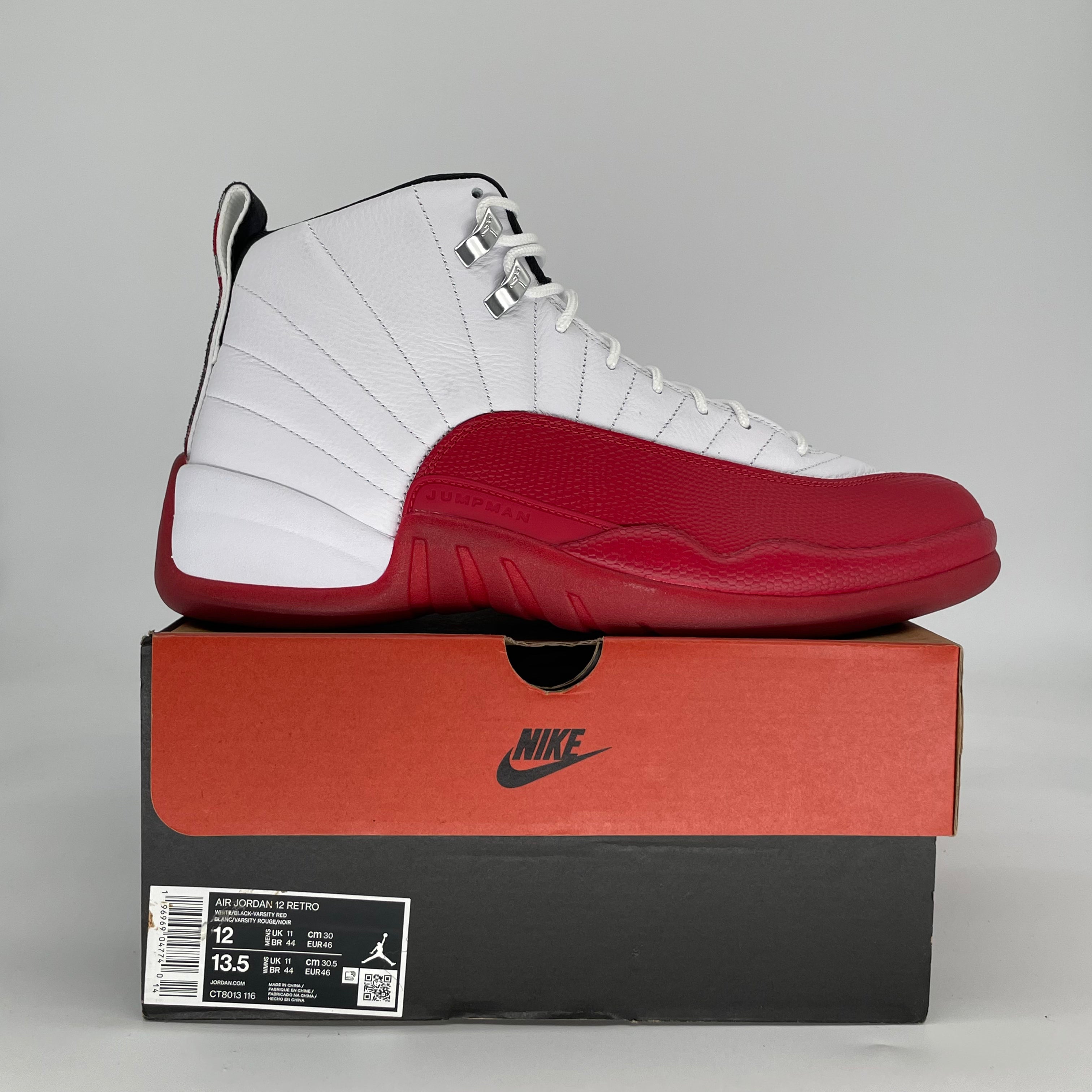 AIR JORDAN 12 CHERRY 2023 CT8013-116 SIZE 12/13.5W
