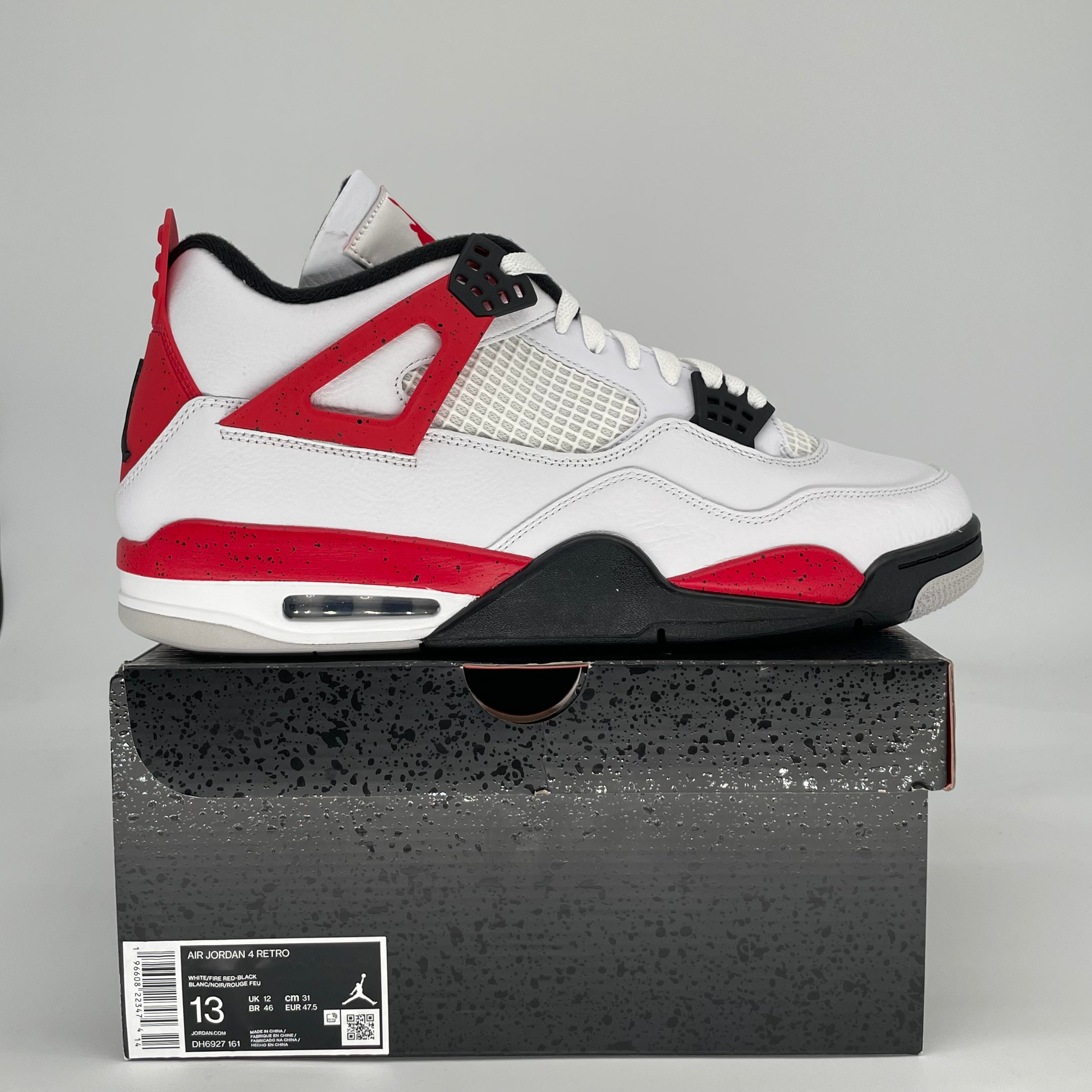 AIR JORDAN 4 RED CEMENT DH6927-161 SIZE 13/14.5W