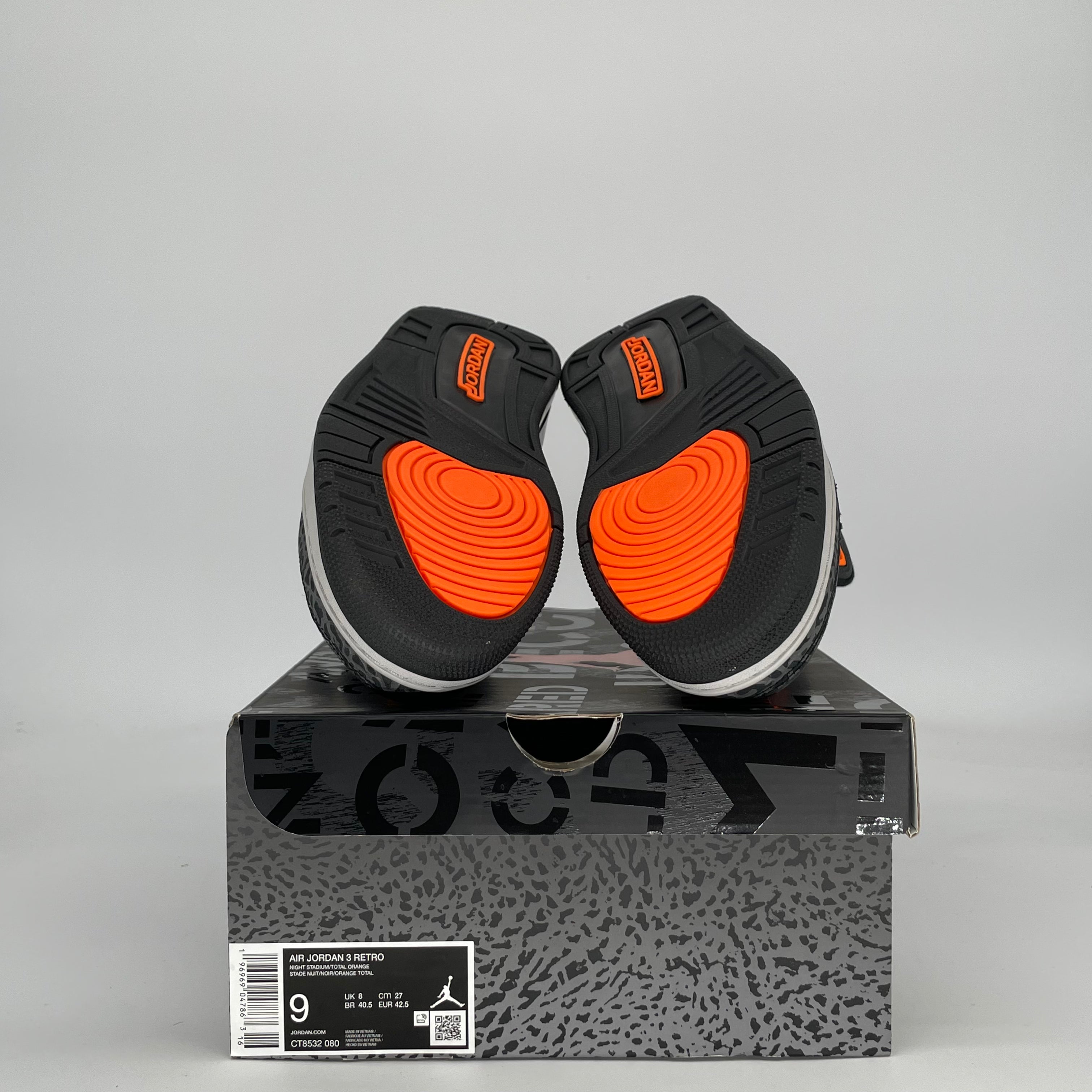 AIR JORDAN 3 FEAR PACK CT8532-080 SIZE 9/10.5W