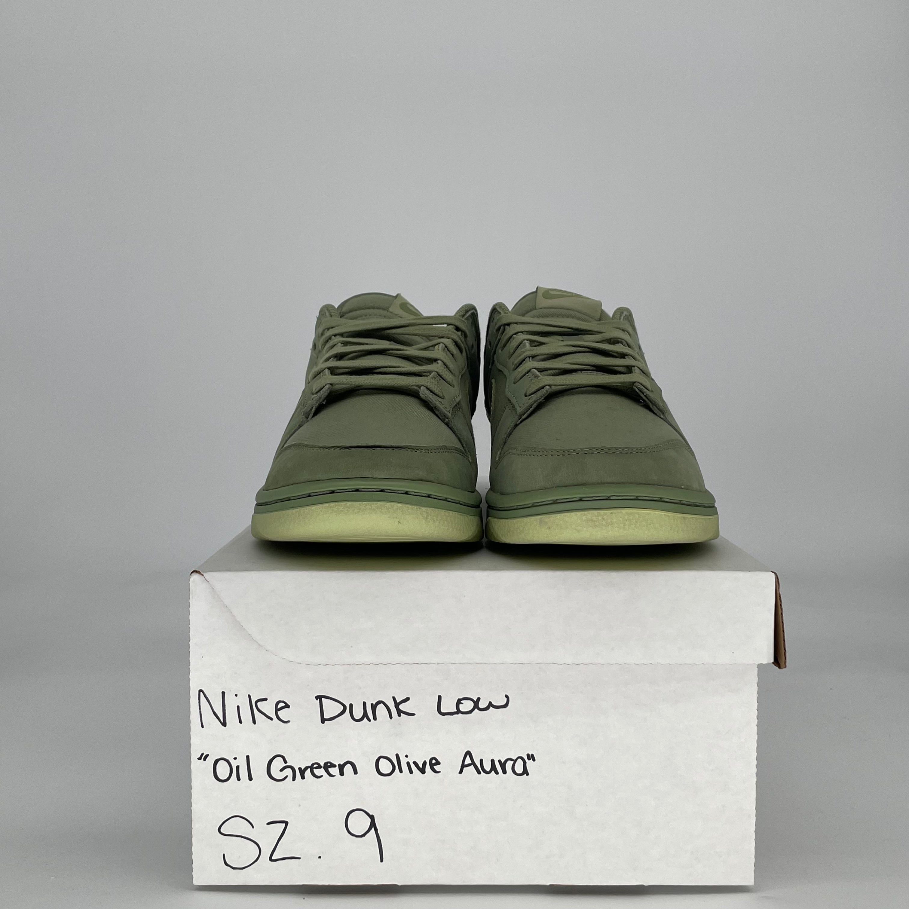 NIKE DUNK LOW OIL GREEN OLIVE AURA FB8895-300 SIZE 9/10.5W