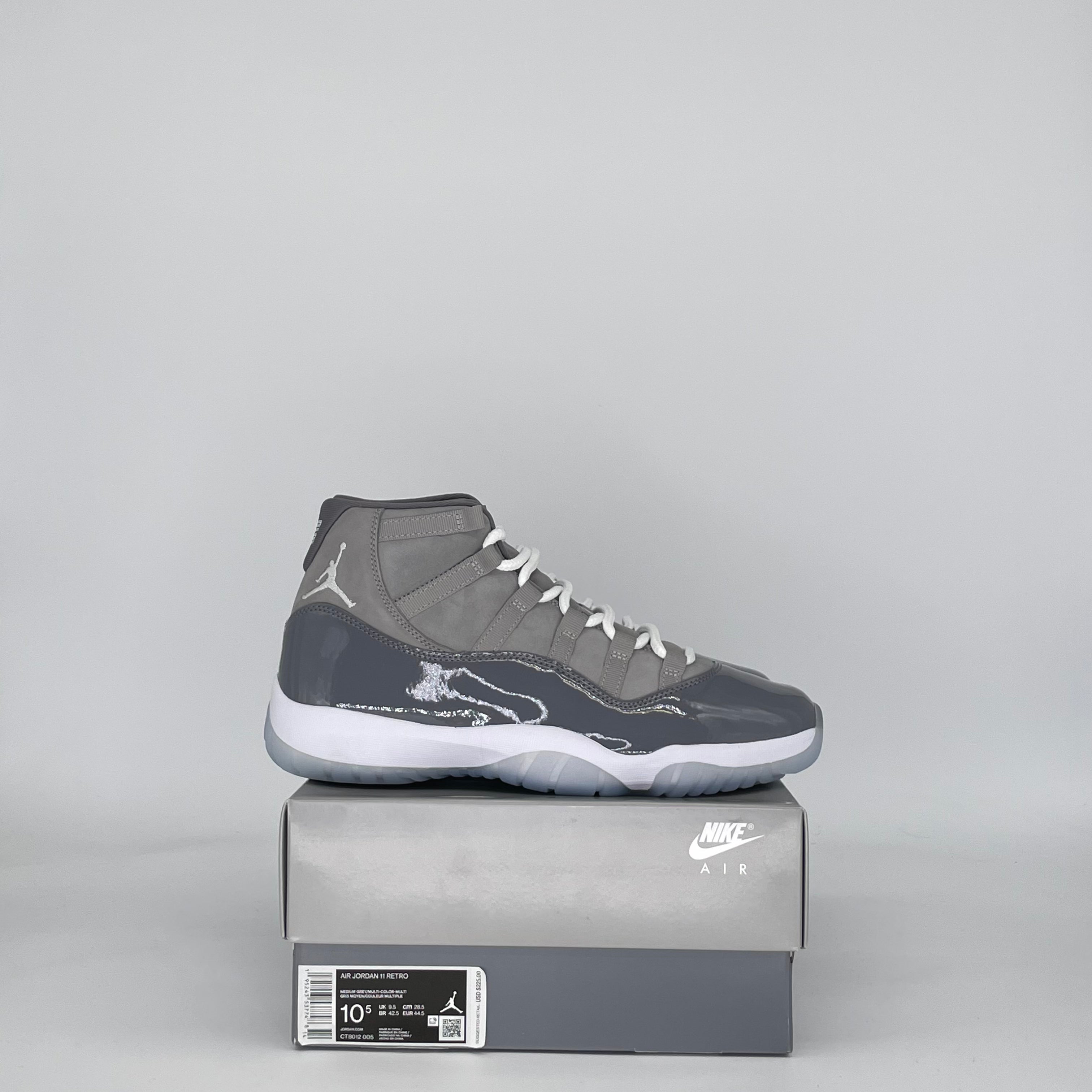 AIR JORDAN 11 COOL GREY (2021) CT8012-005 SIZE 10.5/12W