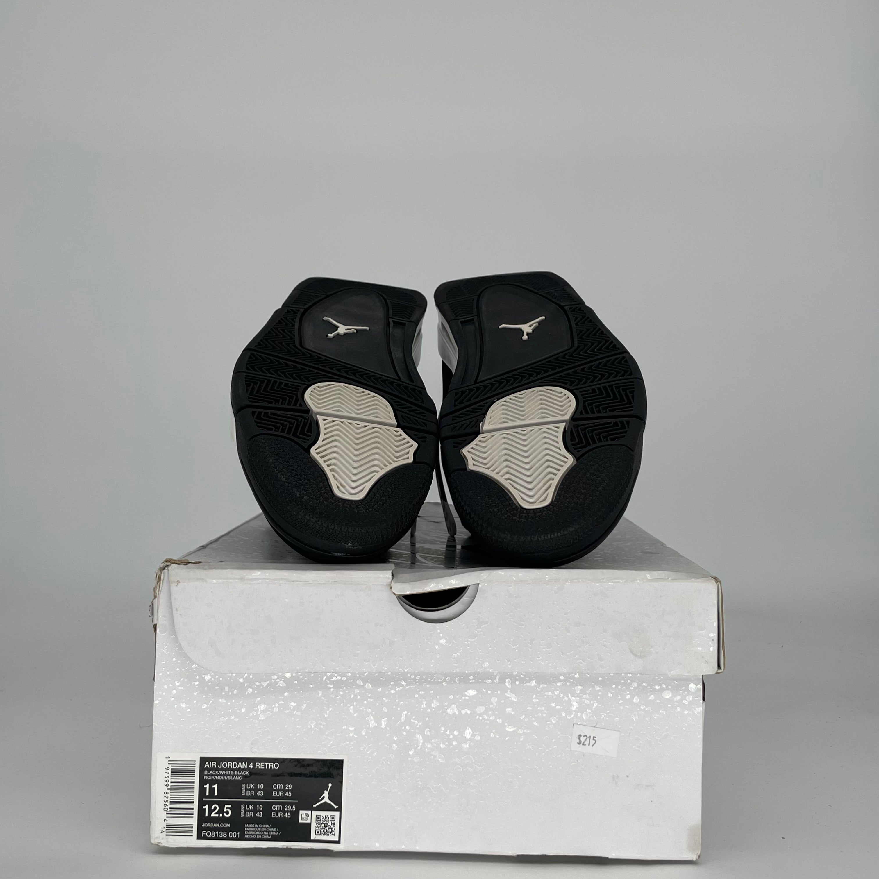 AIR JORDAN 4 WHITE THUNDER FQ8138-001 SIZE 11/12.5W