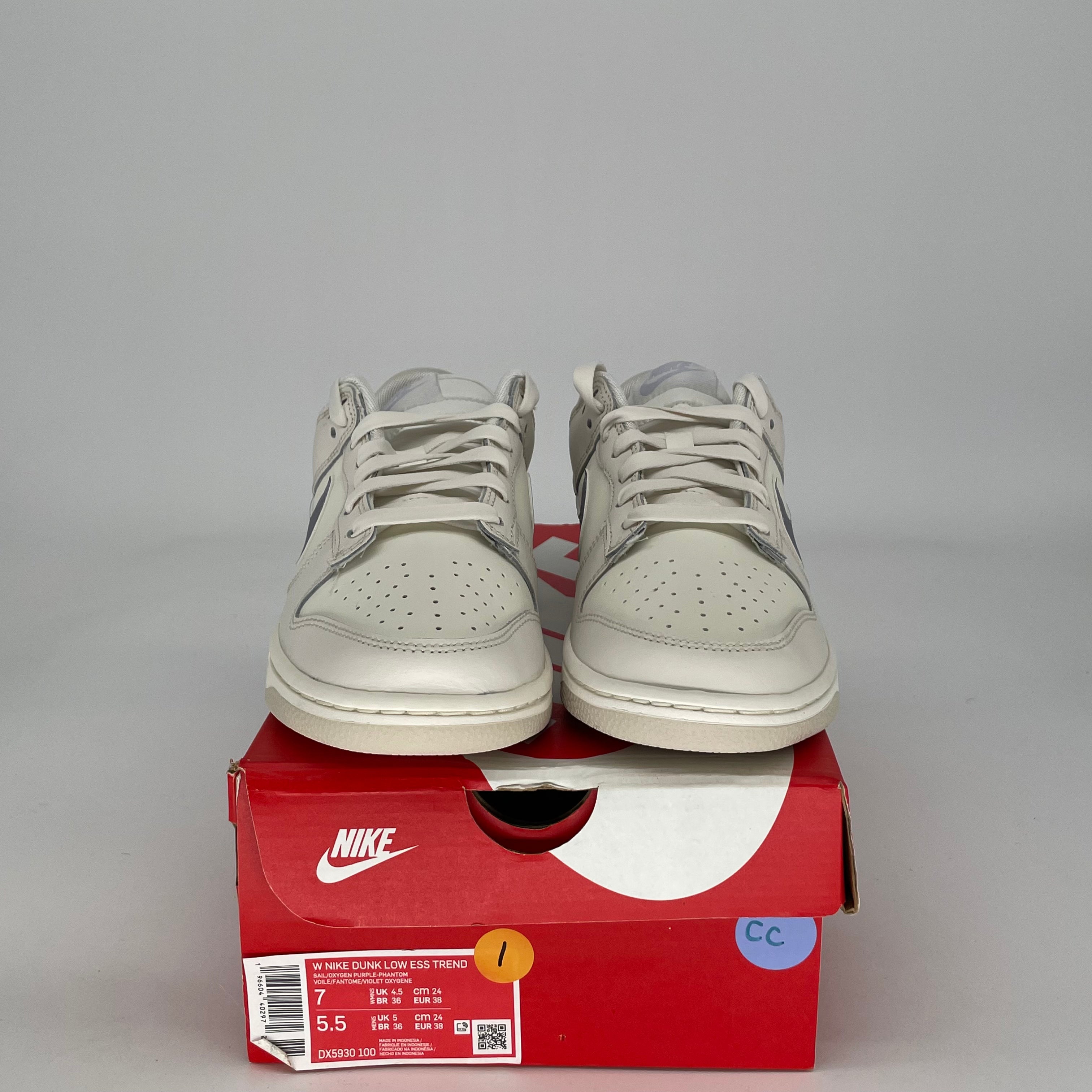 NIKE DUNK LOW SAIL OXYGEN PURPLE W DX5930-100 SIZE 5.5/7W