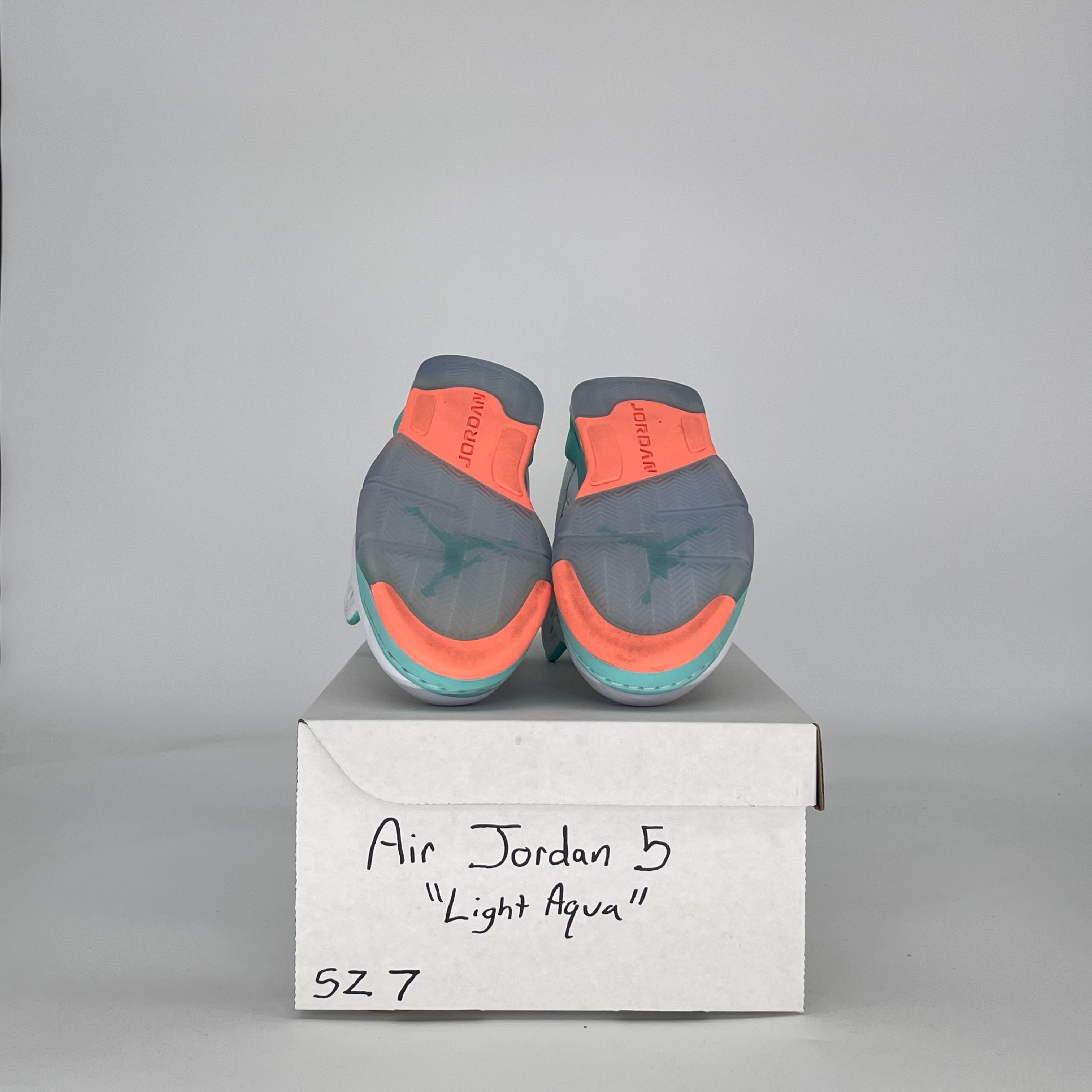 AIR JORDAN 5 LIGHT AQUA 440892-100 SIZE 7/8.5W GS