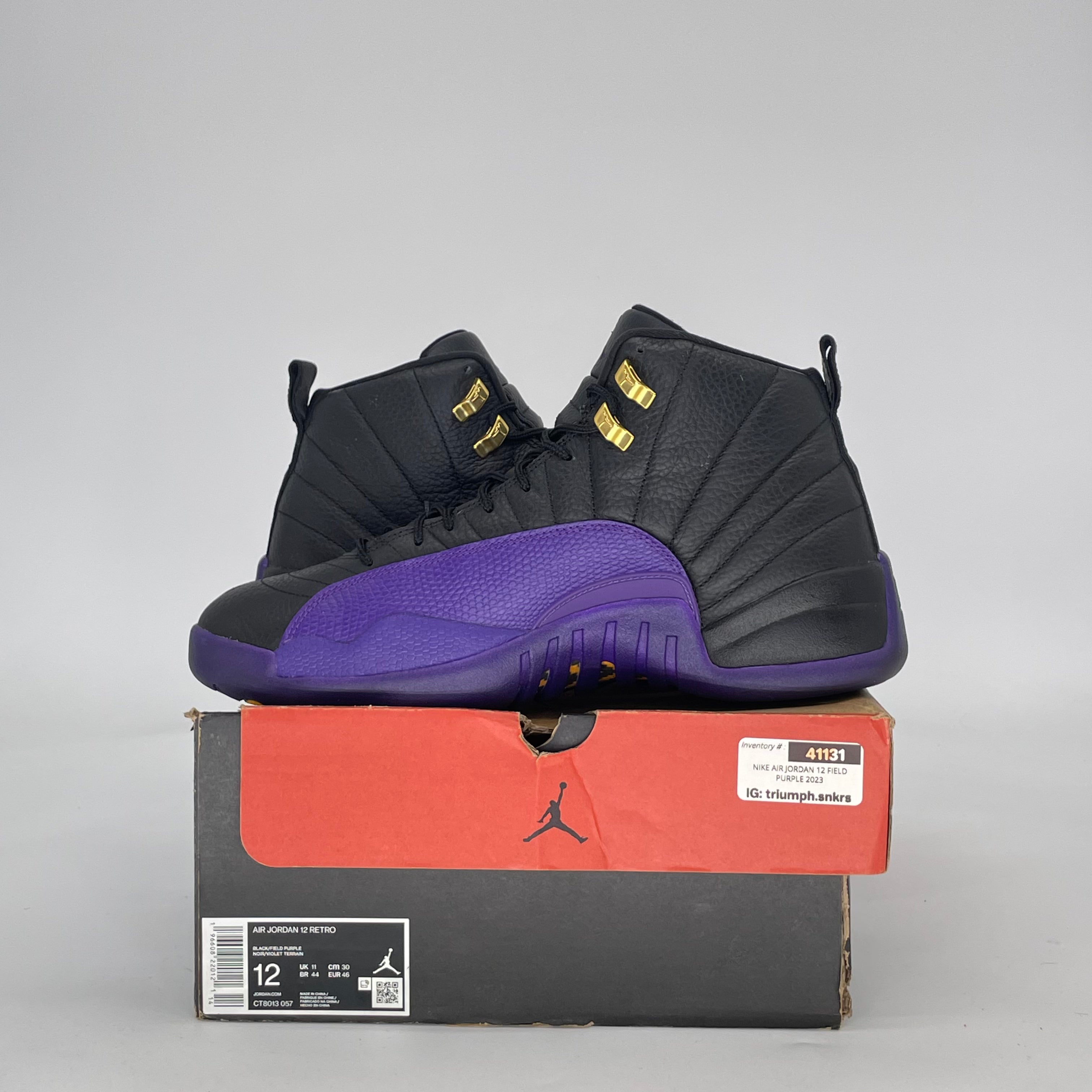 AIR JORDAN 12 FIELD PURPLE CT8013-057 SIZE 12/13.5W