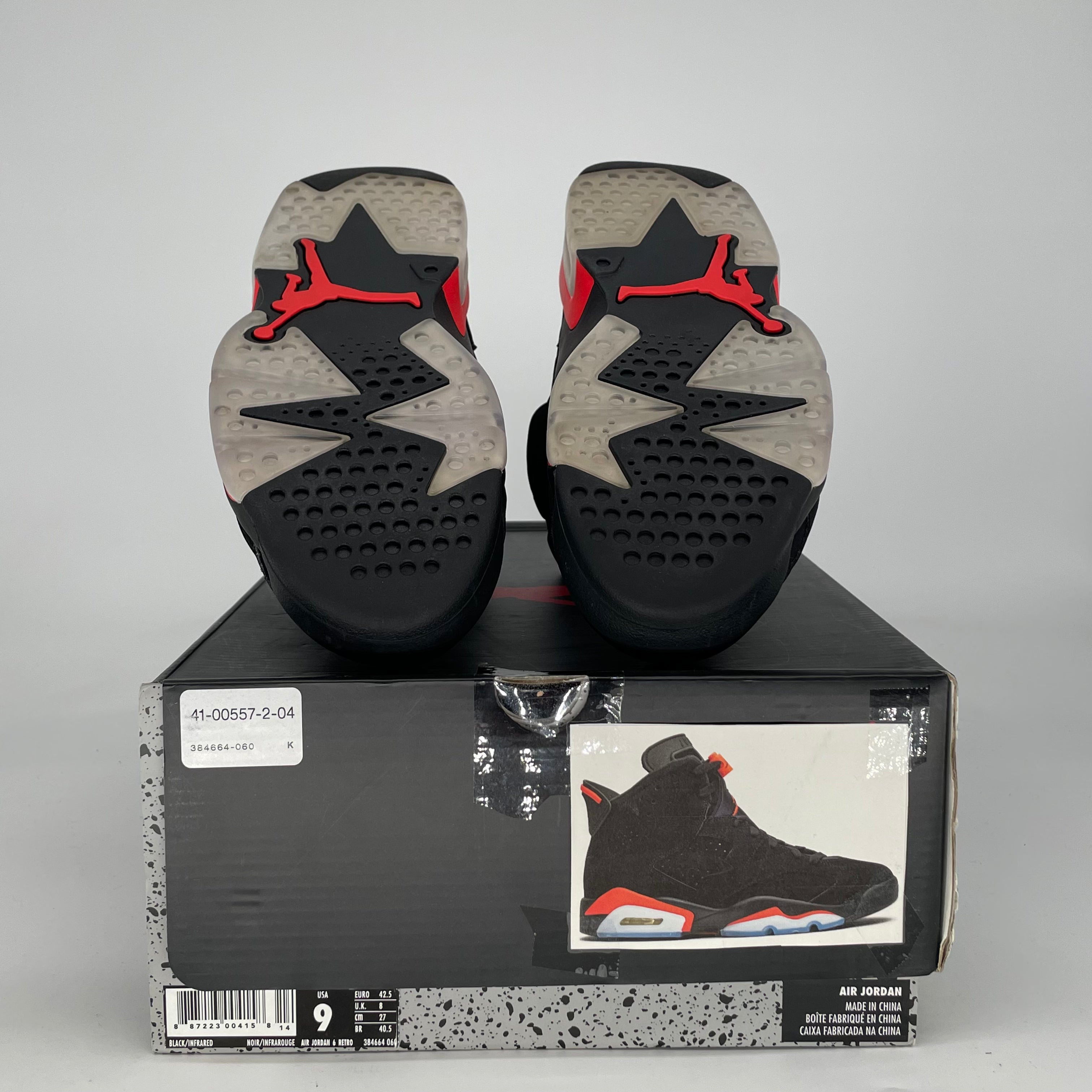 AIR JORDAN 6 BLACK INFRARED 384664-060 SIZE 9/10.5W