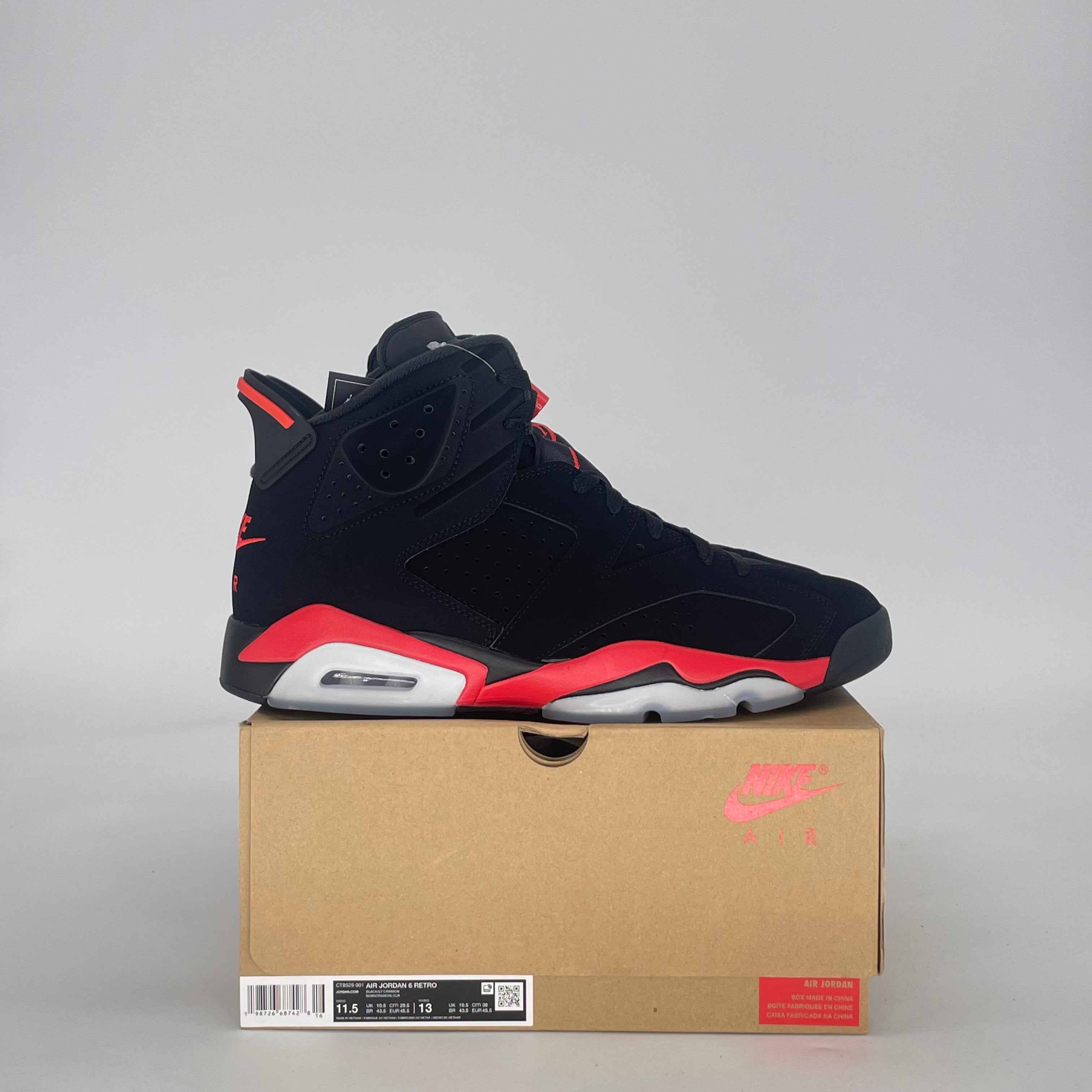 AIR JORDAN 6 INFRARED SALESMAN CT8529-001 SIZE 11.5/13W