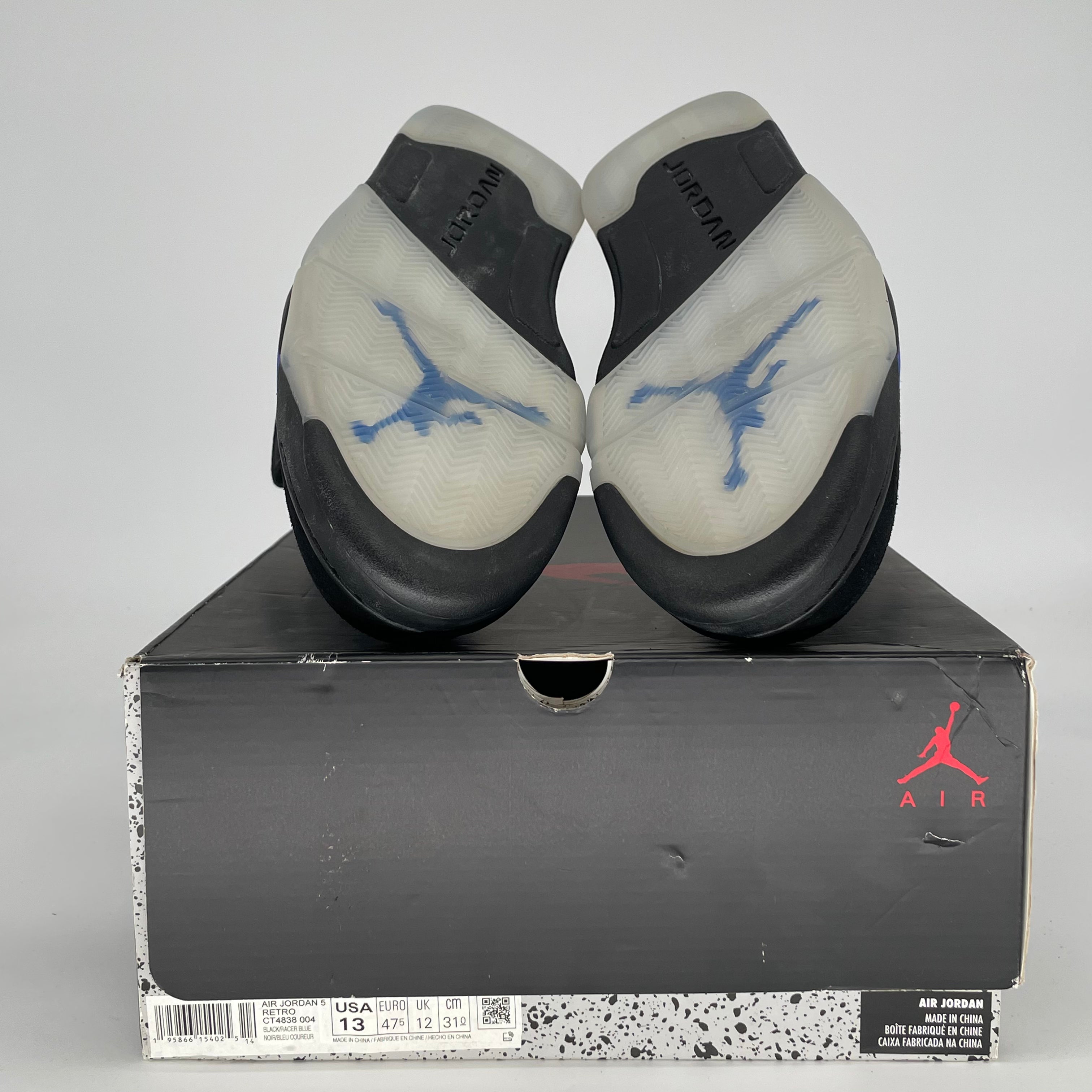 AIR JORDAN 5 RACER BLUE CT4838-004 SIZE 13/14.5W