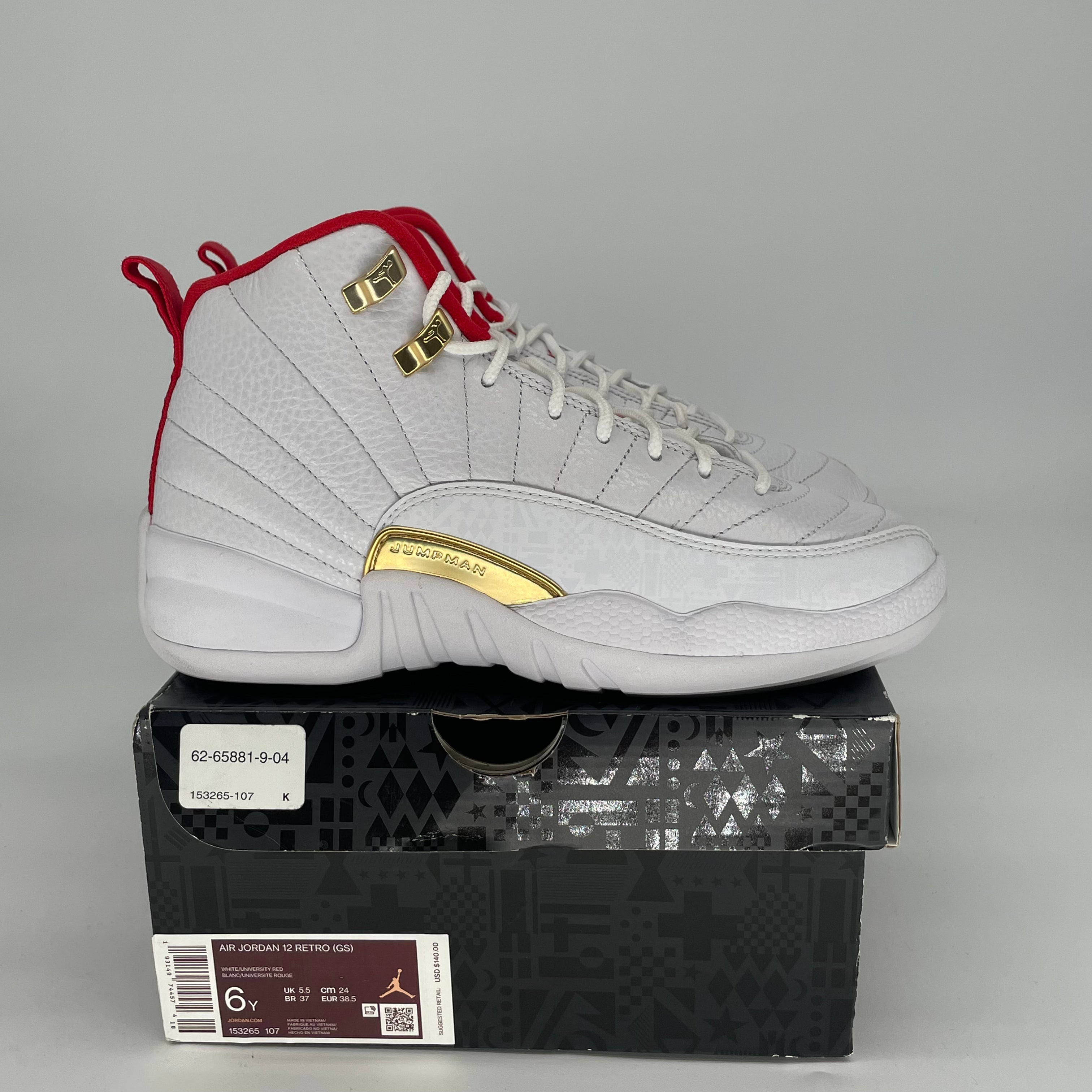 AIR JORDAN 12 FIBA 153265-107 SIZE 6/7.5W