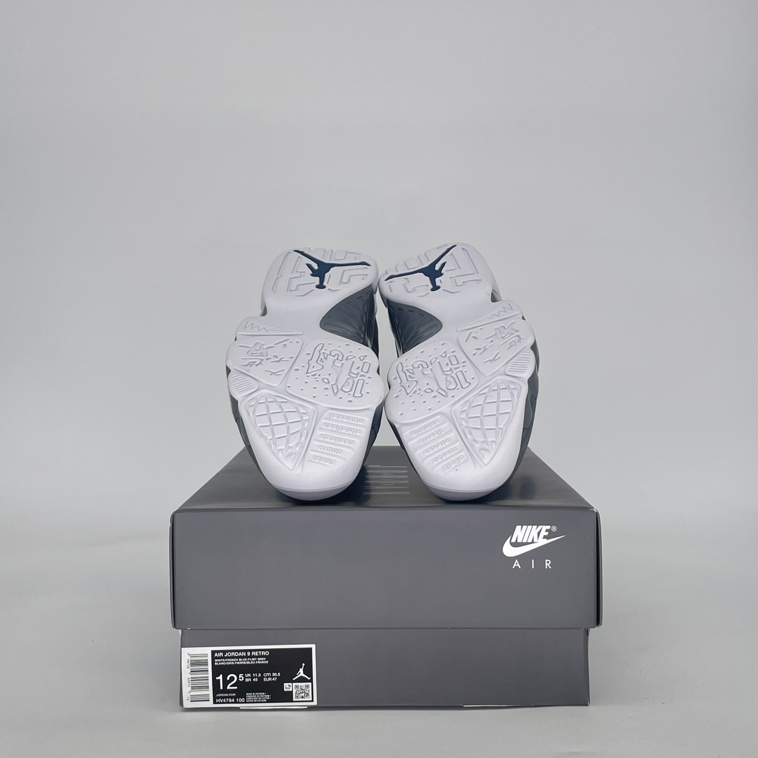 AIR JORDAN 9 FLINT GREY FRENCH BLUE HV4794-100 SIZE 12.5/14W
