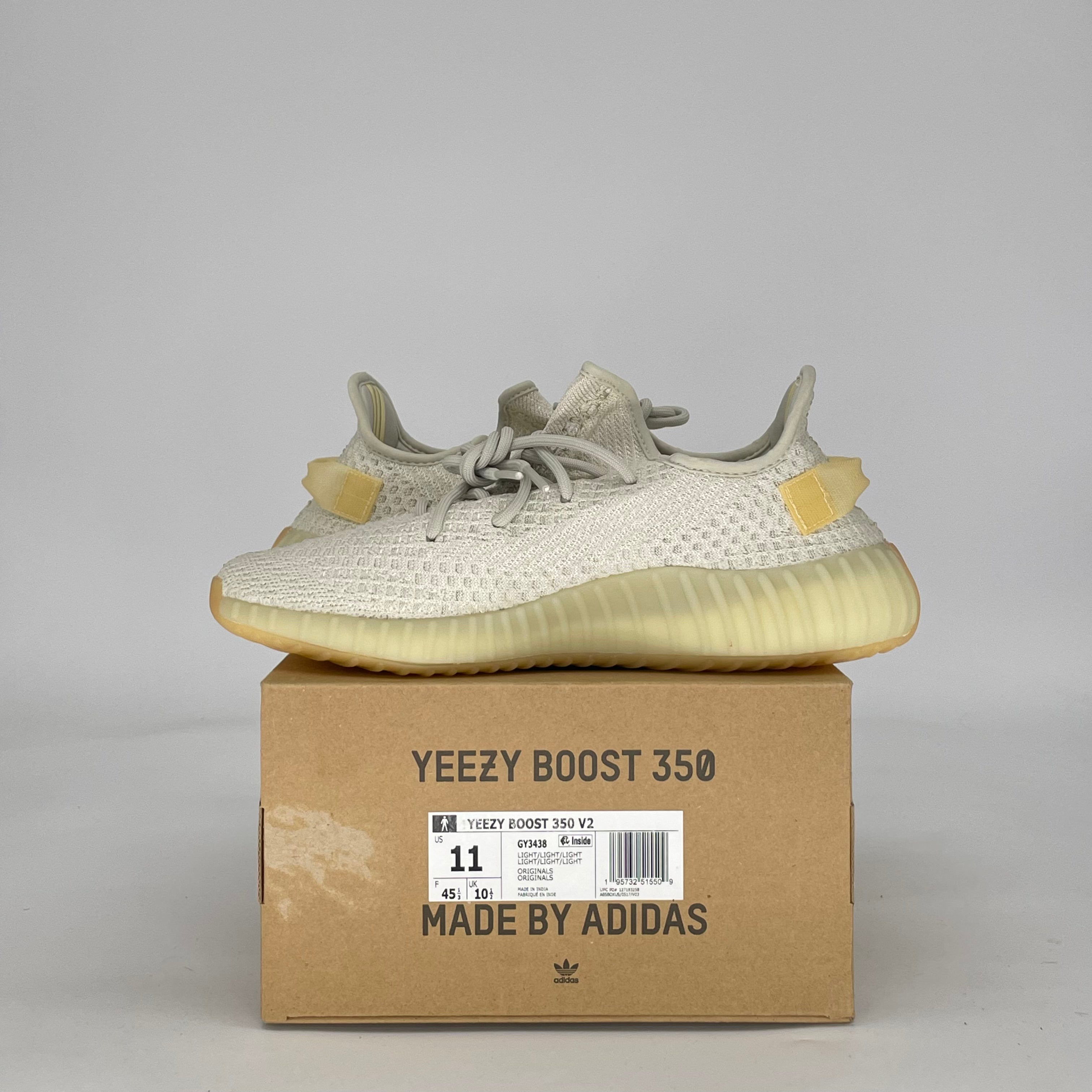 ADIDAS YEEZY BOOST 350 V2 LIGHT GY3438 SIZE 11/12.5W
