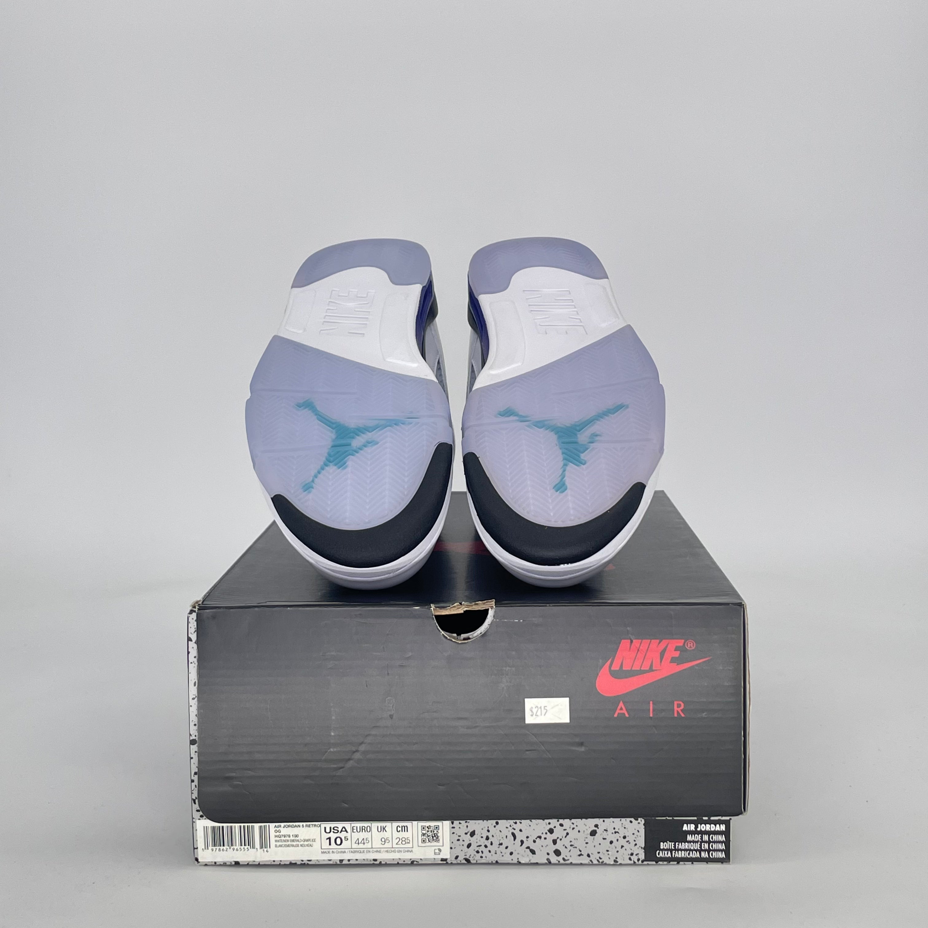 AIR JORDAN 5 GRAPE HQ7978-100 SIZE 10.5/12W