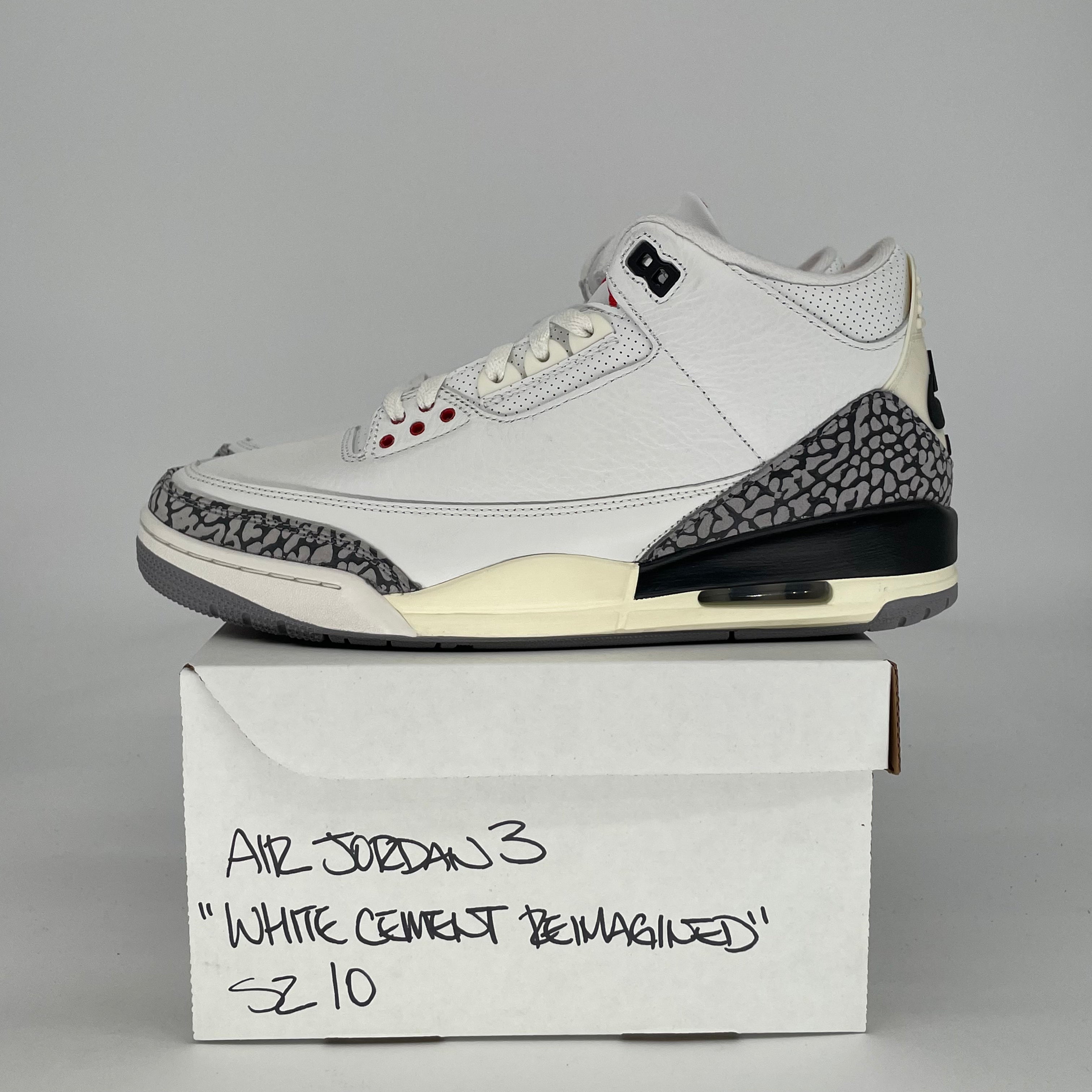 AIR JORDAN 3 WHITE CEMENT REIMAGINED DN3707-100 SIZE 10/11.5W